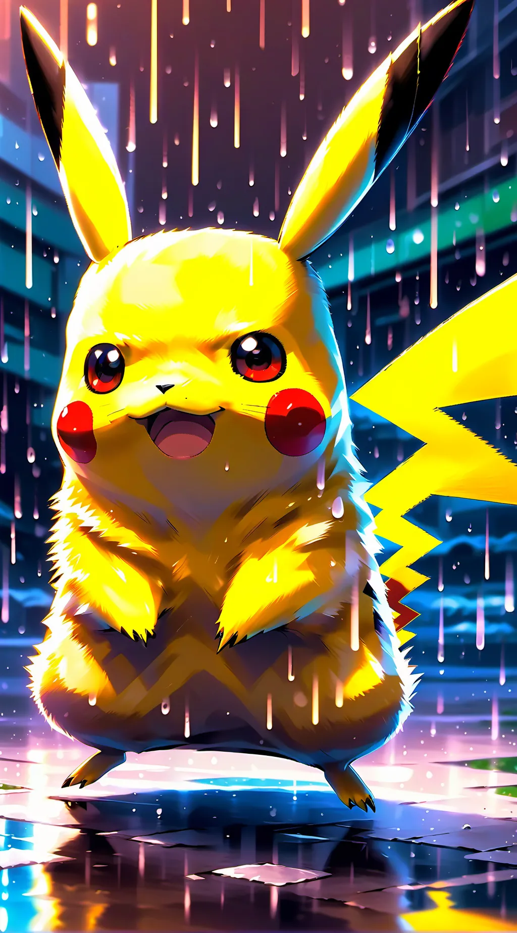 ai character: Pikachu  background