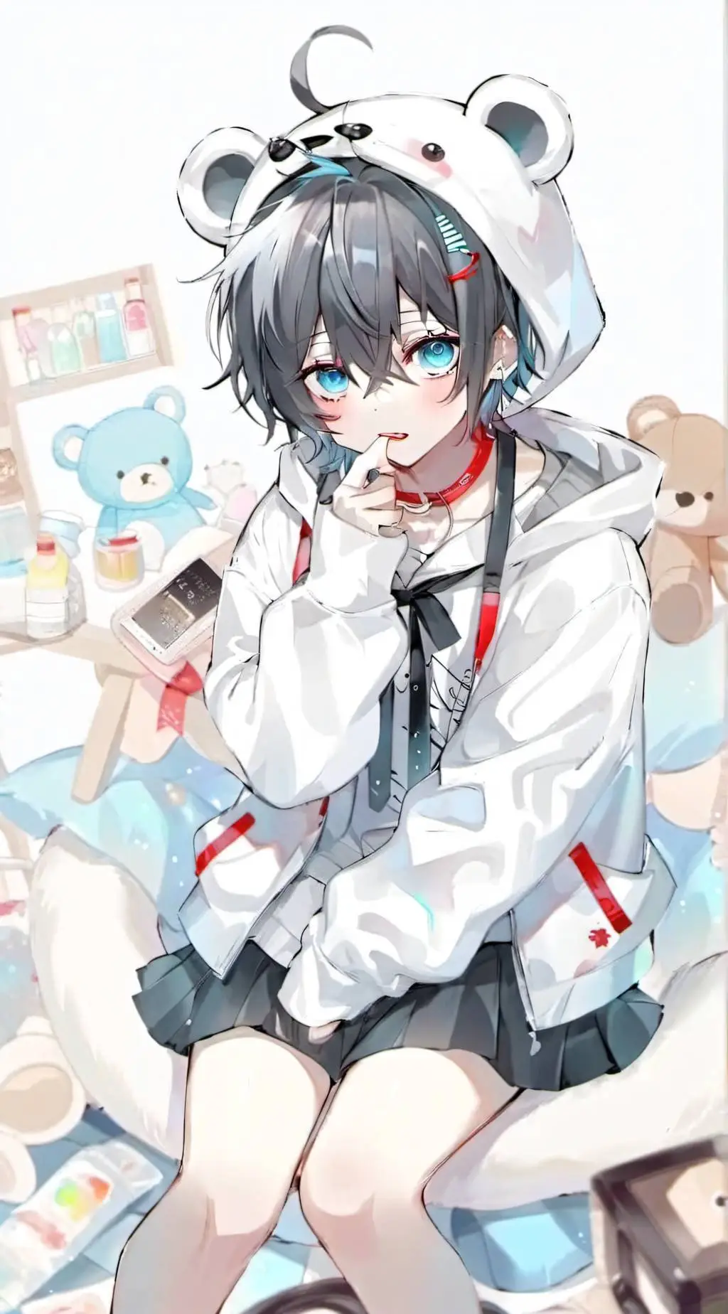 ai character: Leo, BL background
