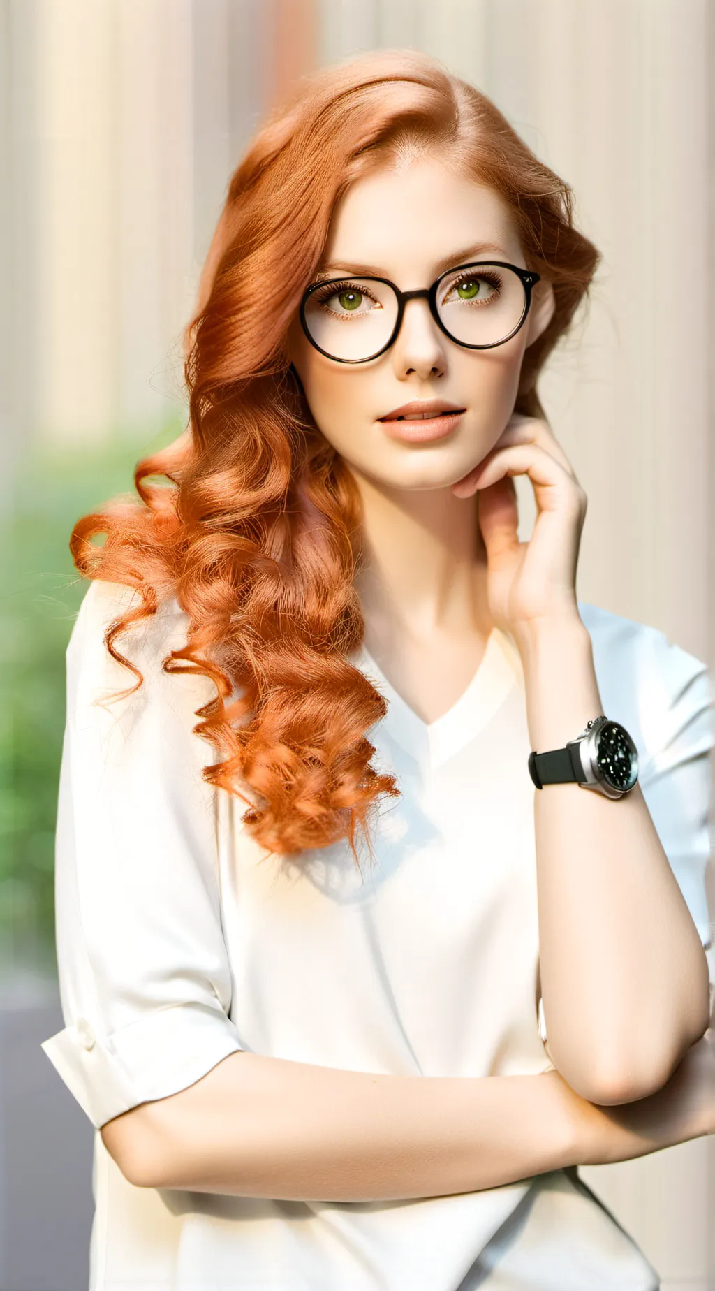 ai character: Heather Bergman  background