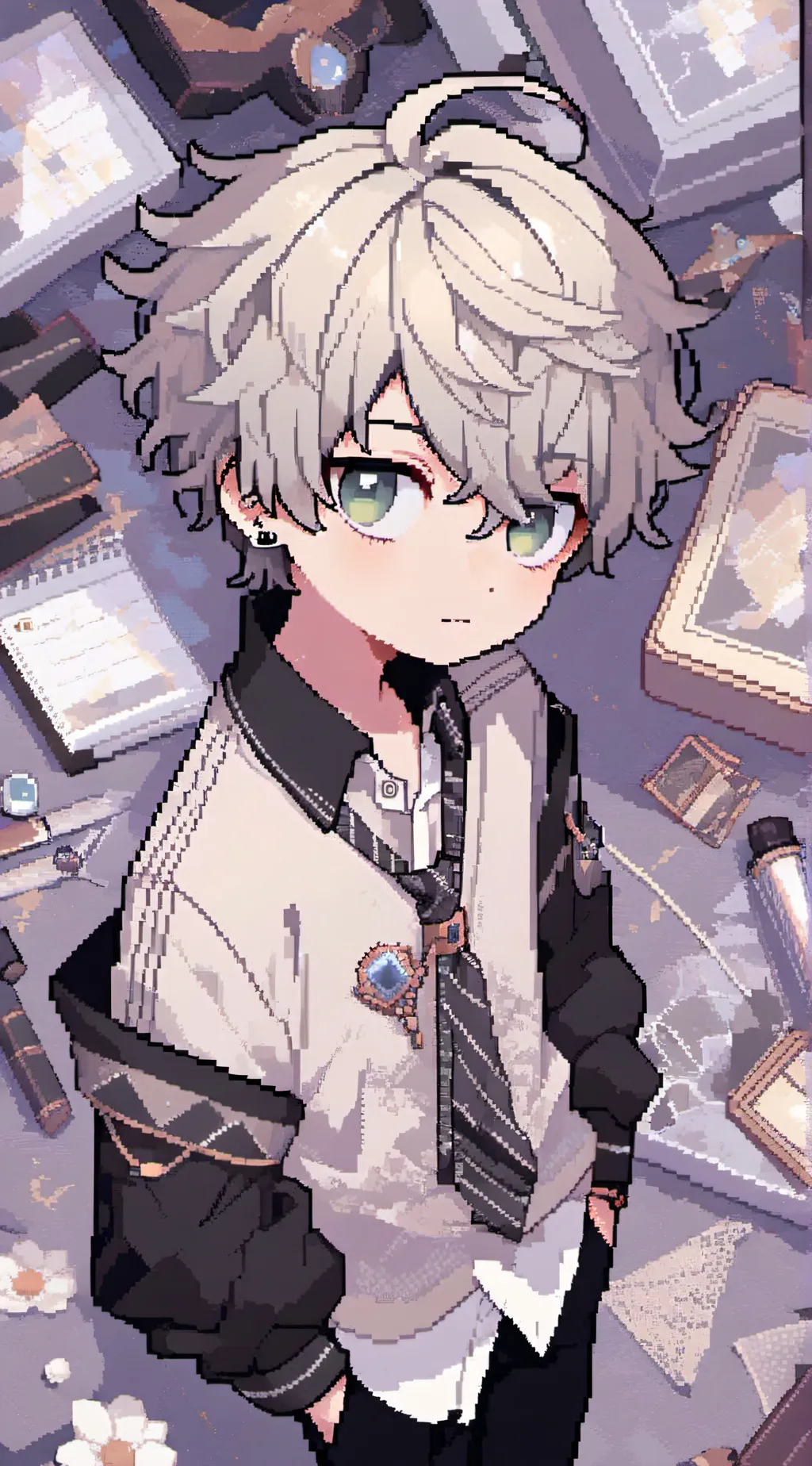 ai character: Solangelo kid 2 background