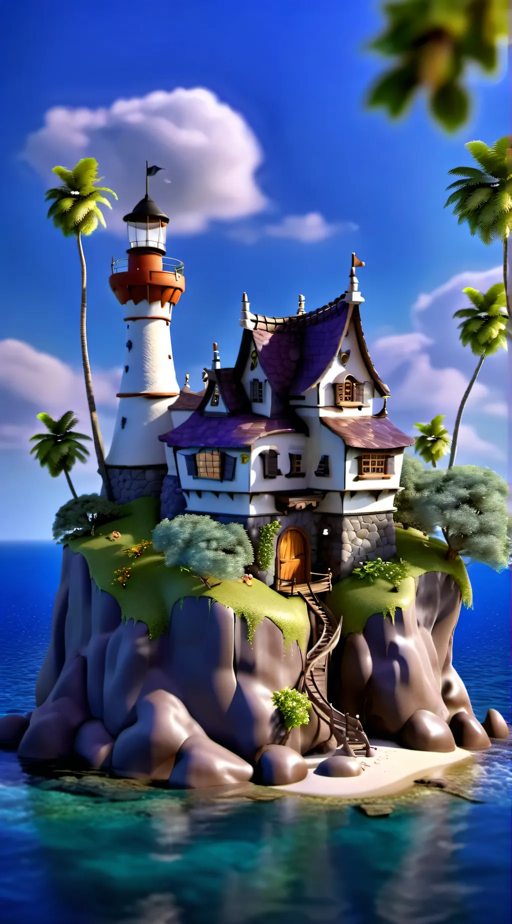 ai character: Island background