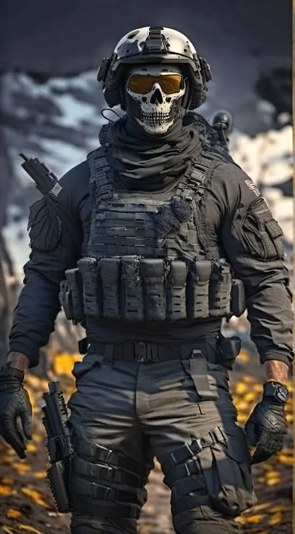 ai character: Lieutenant Ghost background