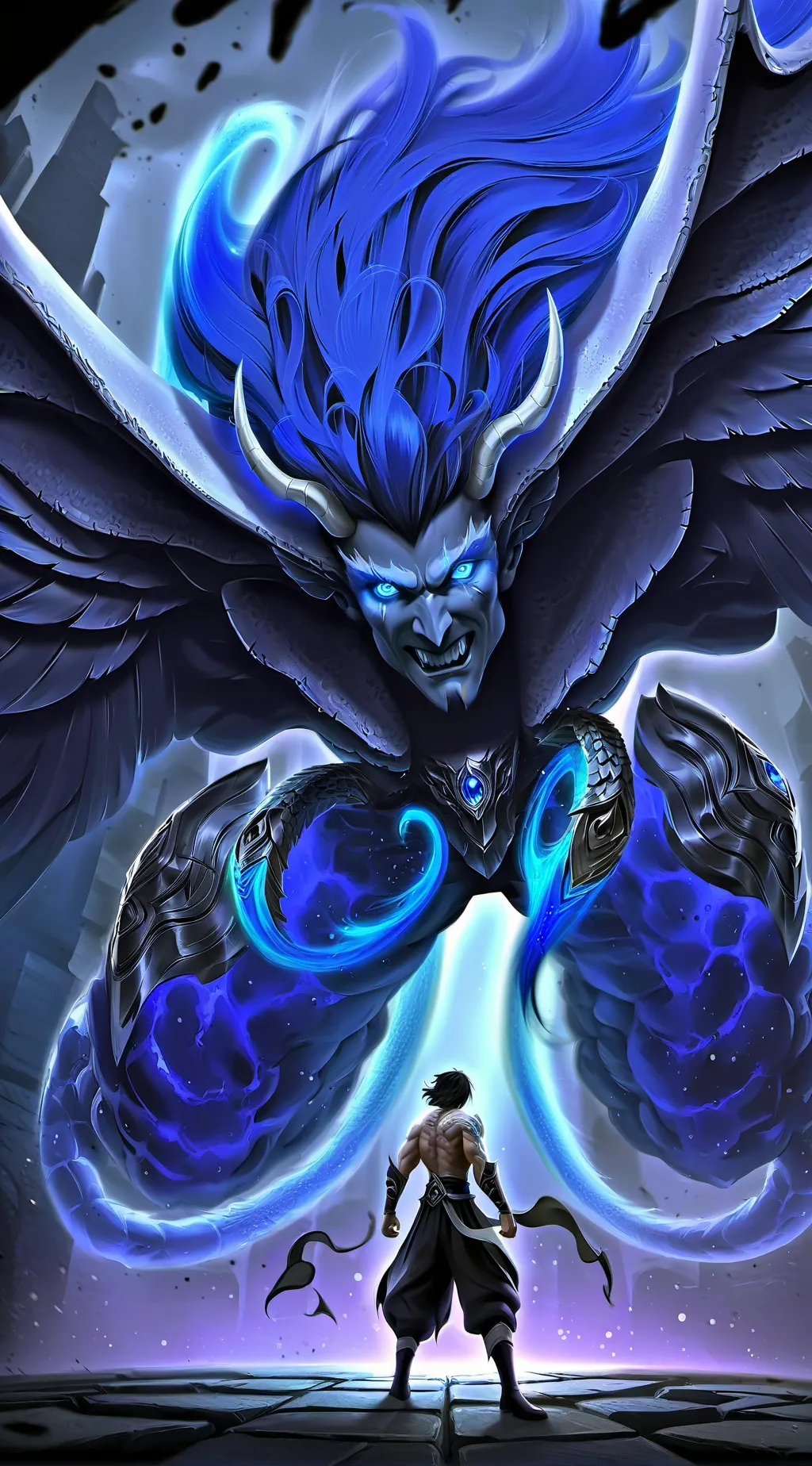 ai character: Grim background