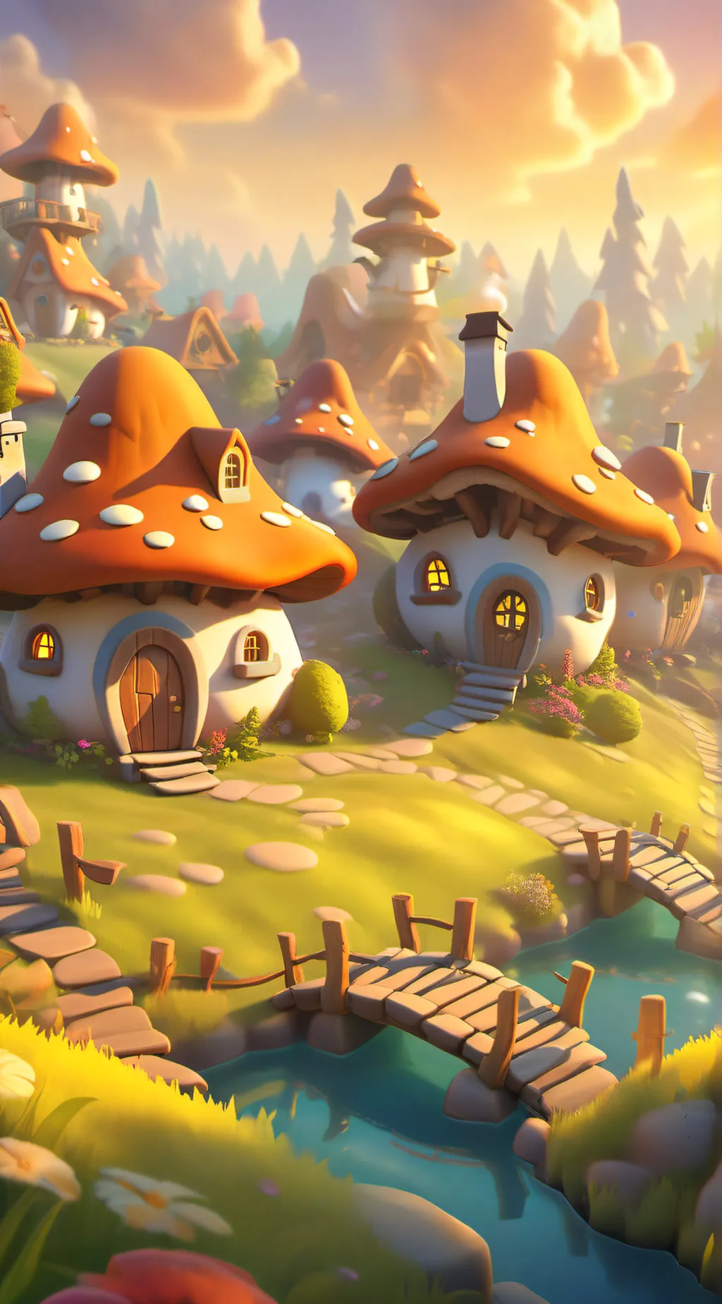 ai character: The Smurfs background