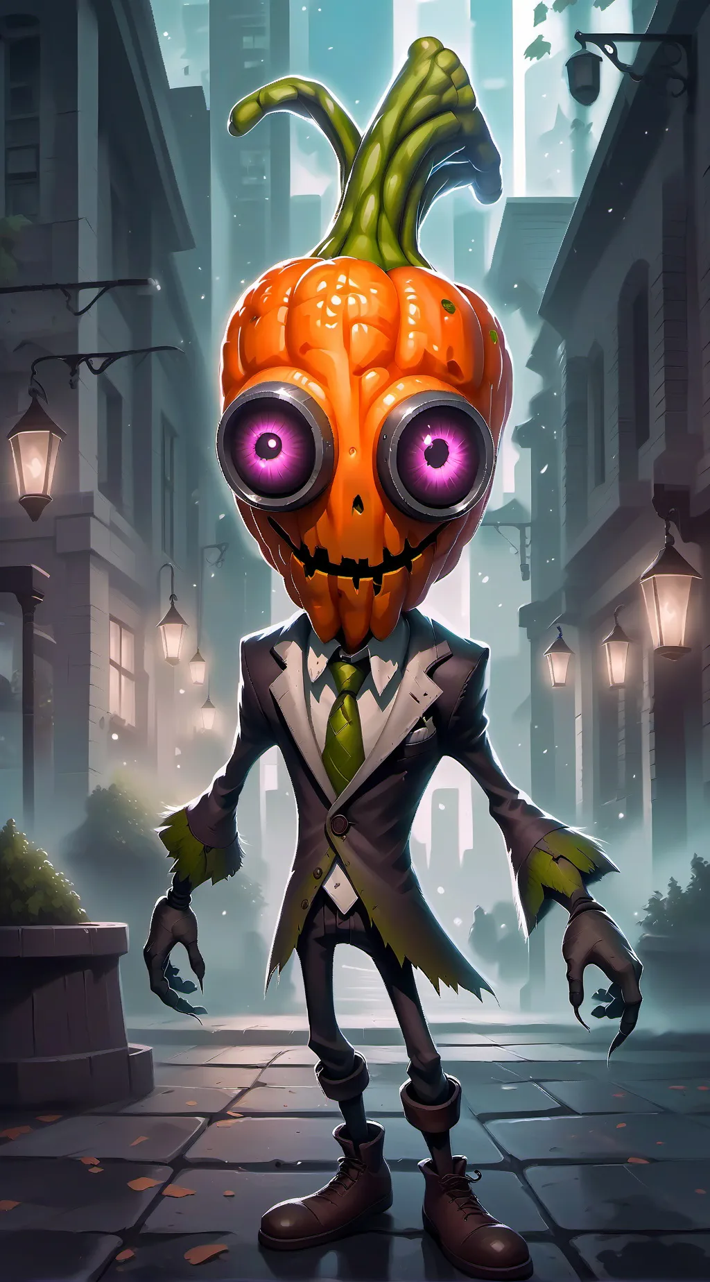 ai character: Carrot Man background
