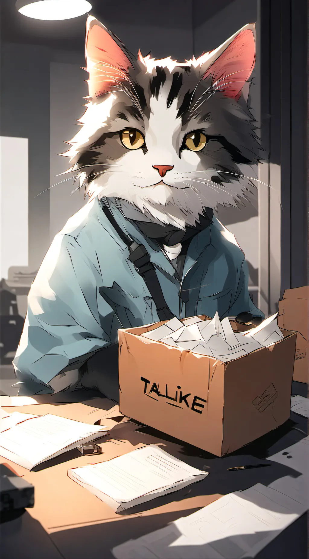 ai character: Idea cat background