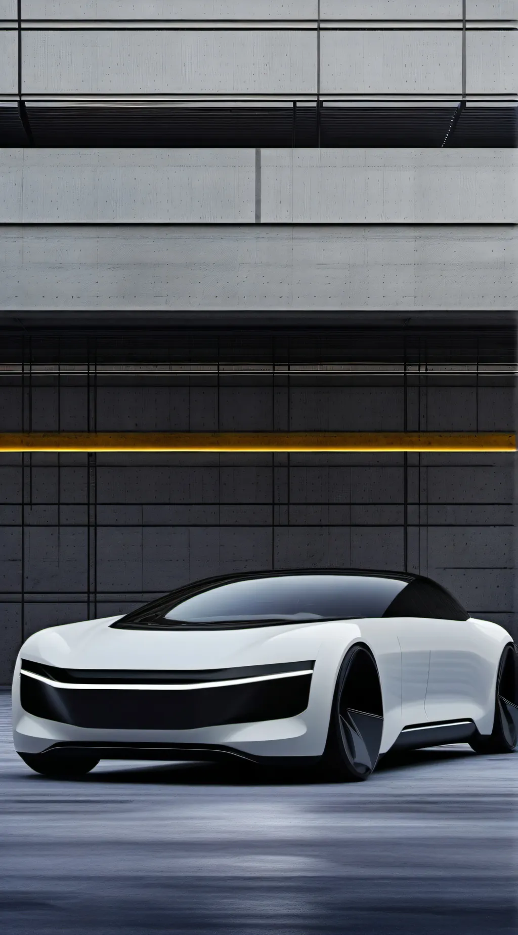 ai character: Tesla cybercar background