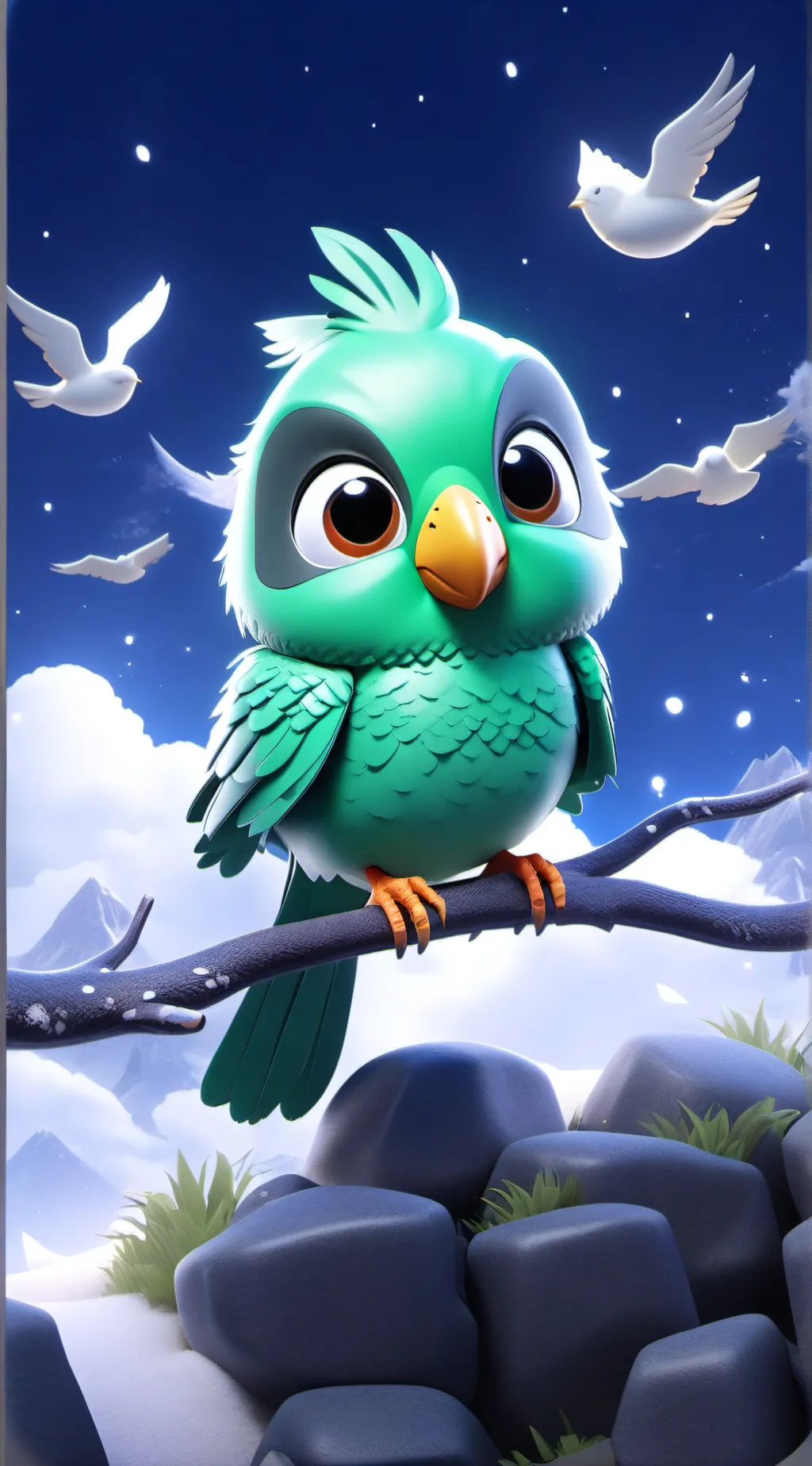 ai character: Duolingo  background