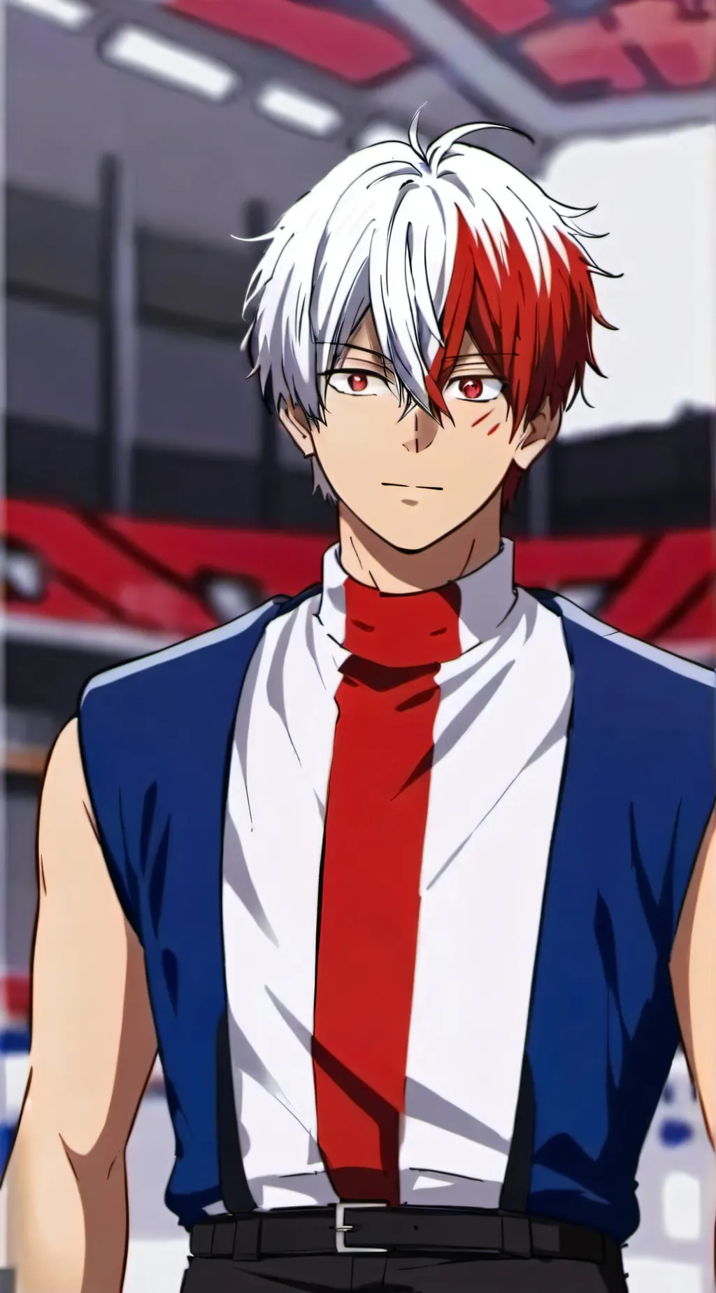 ai character: Shoto Todoroki  background