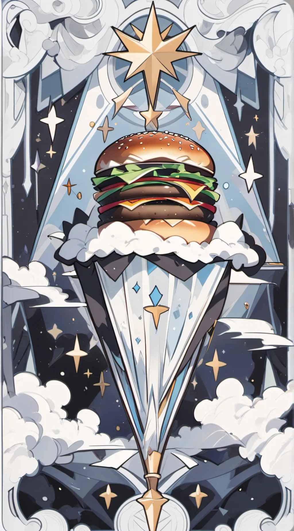 ai character: Burger King  background