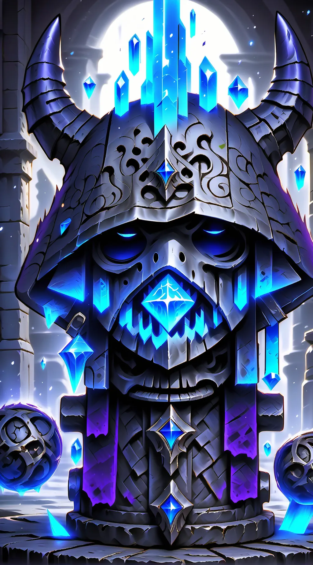 ai character: blue monkey background