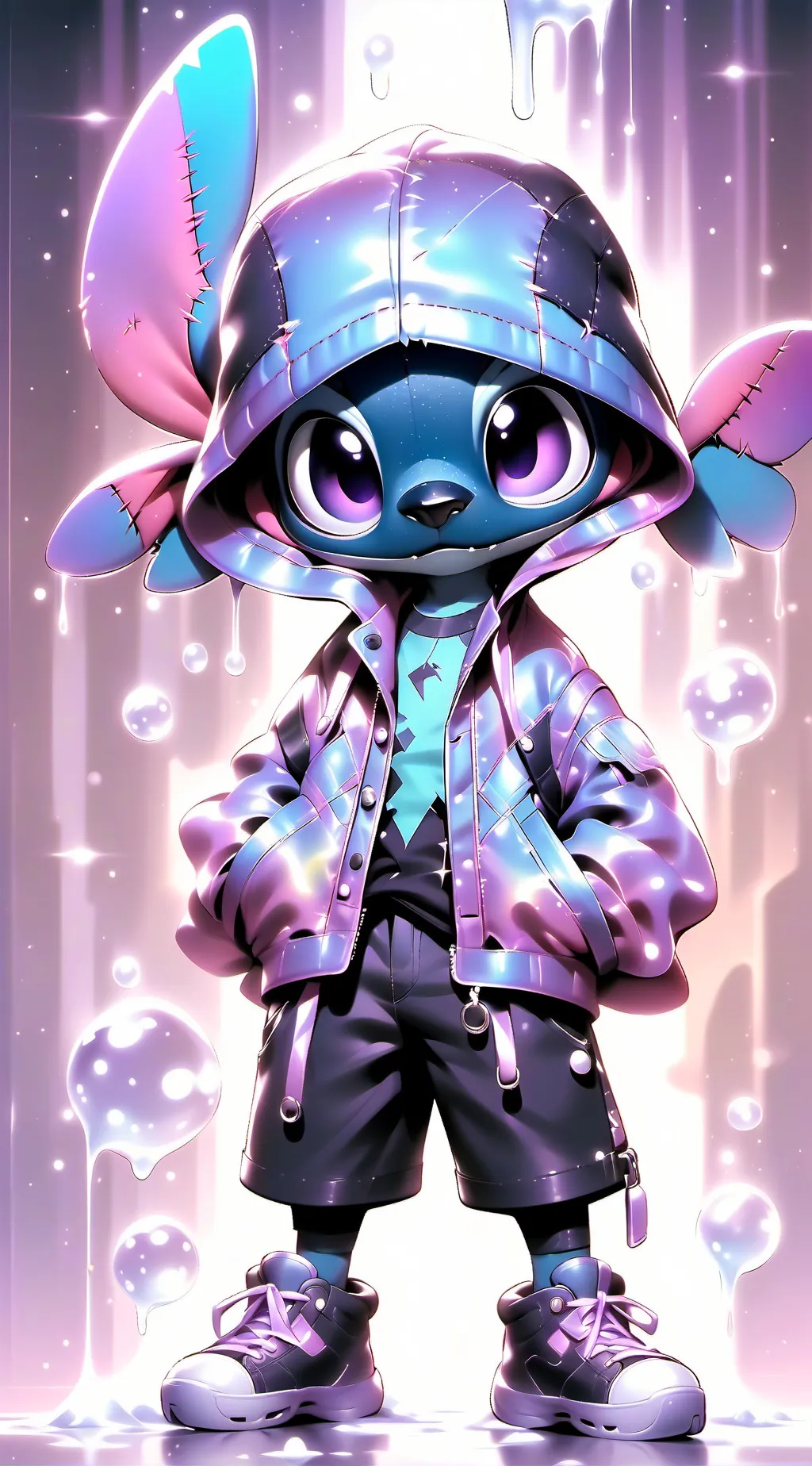 ai character: stitch background