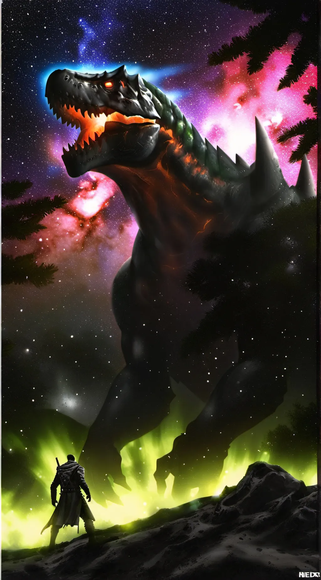 ai character: Dino core background