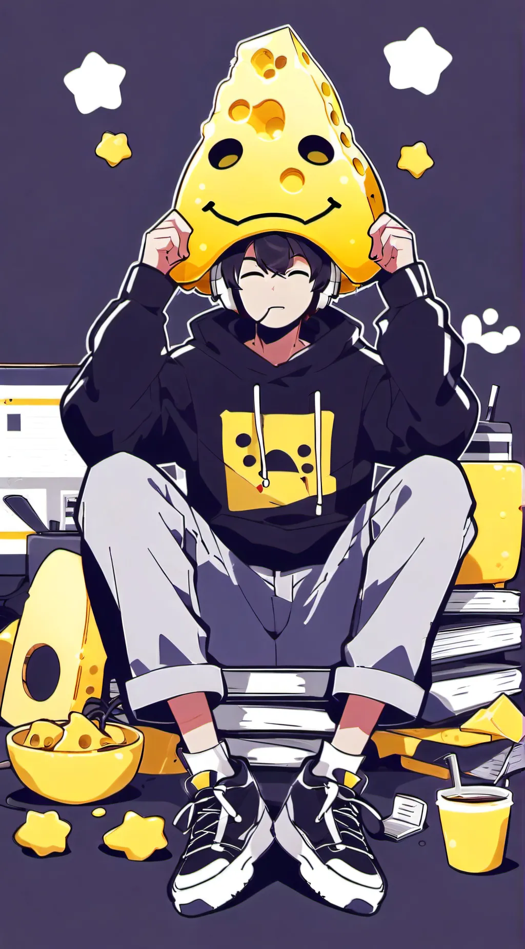 ai character: Cheeze Man background
