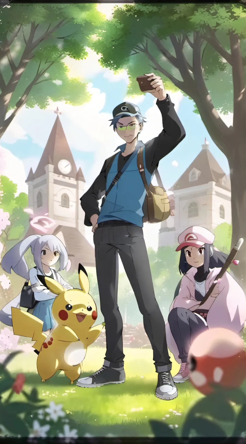ai character: Pokemon school! background