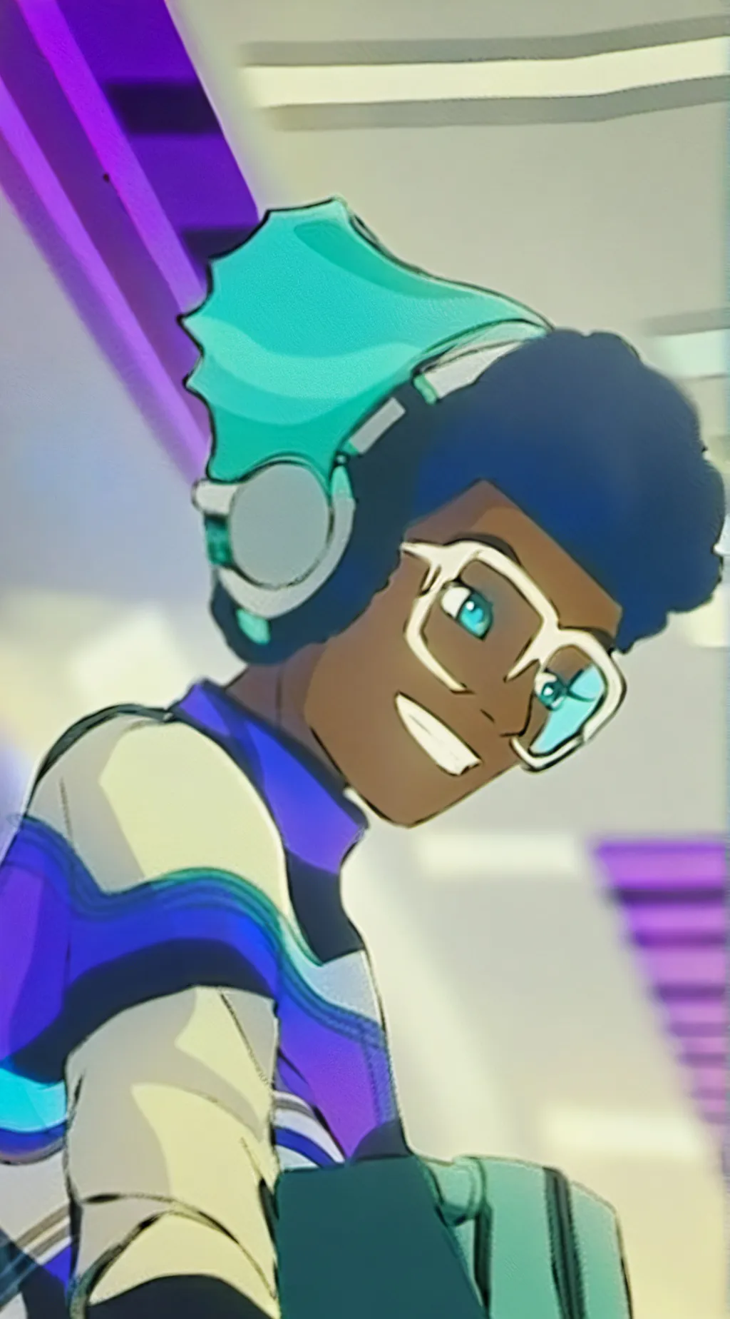 ai character: glitch techs background