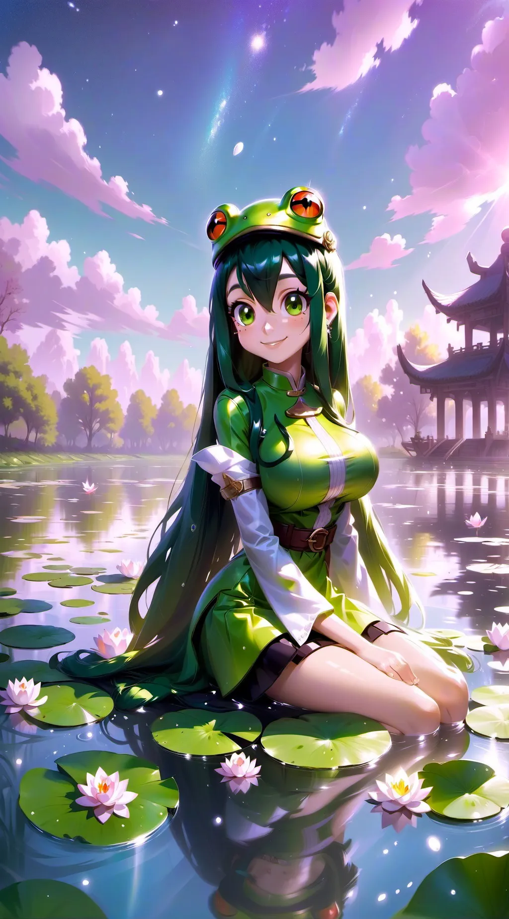 ai character: ♡Tsuyu Asui♡ background