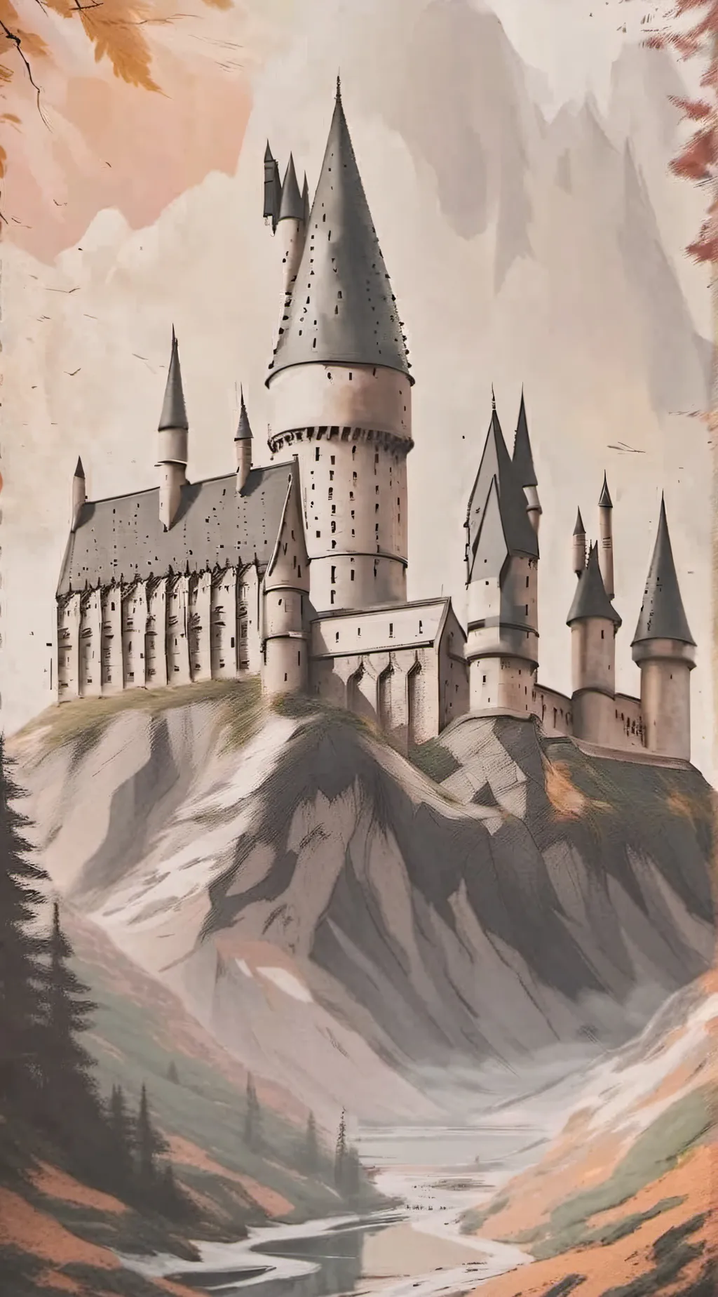 ai character: Hogwarts  background