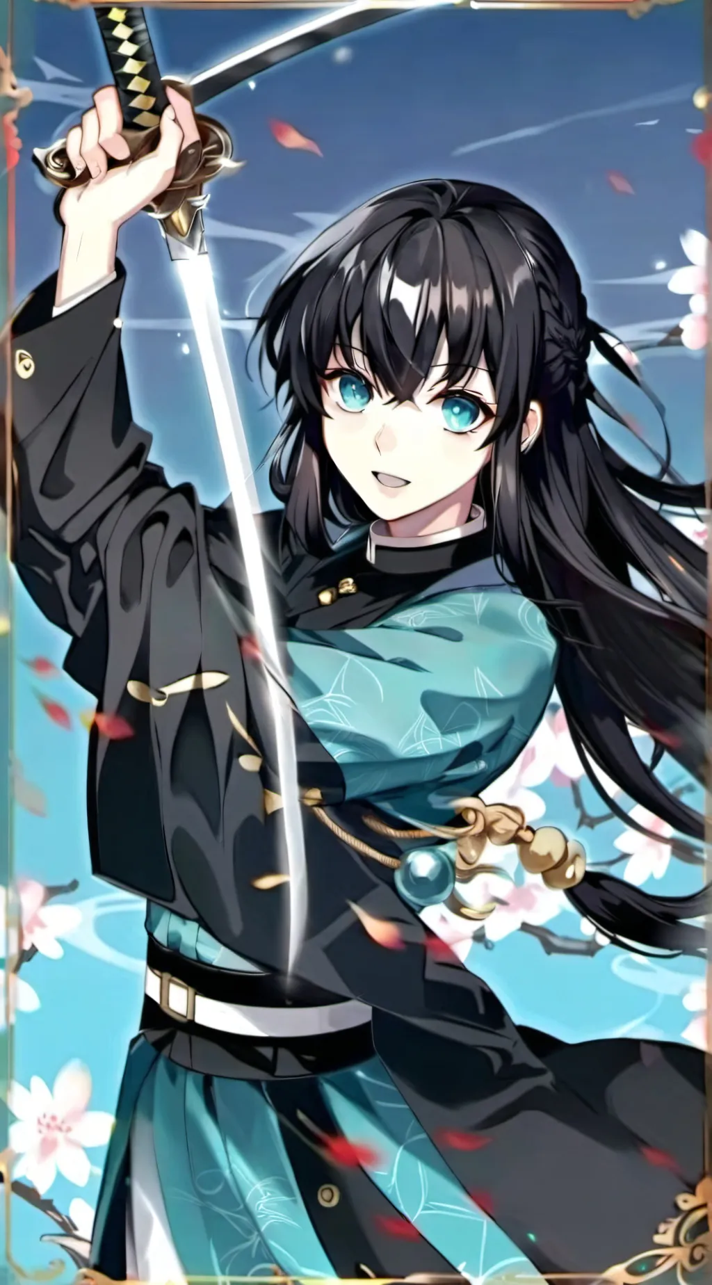 ai character: demon slayer  background