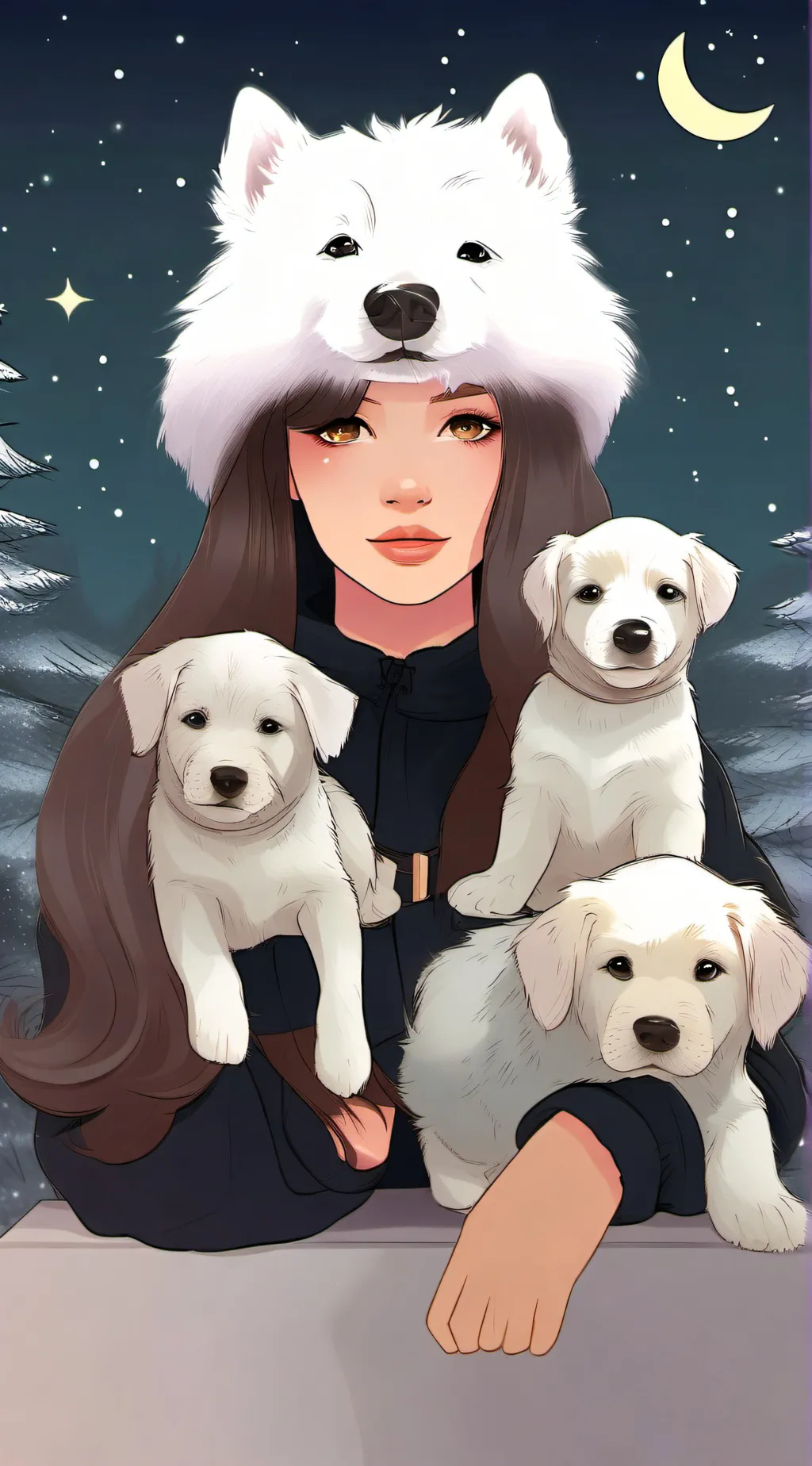 ai character: its luna/moon background