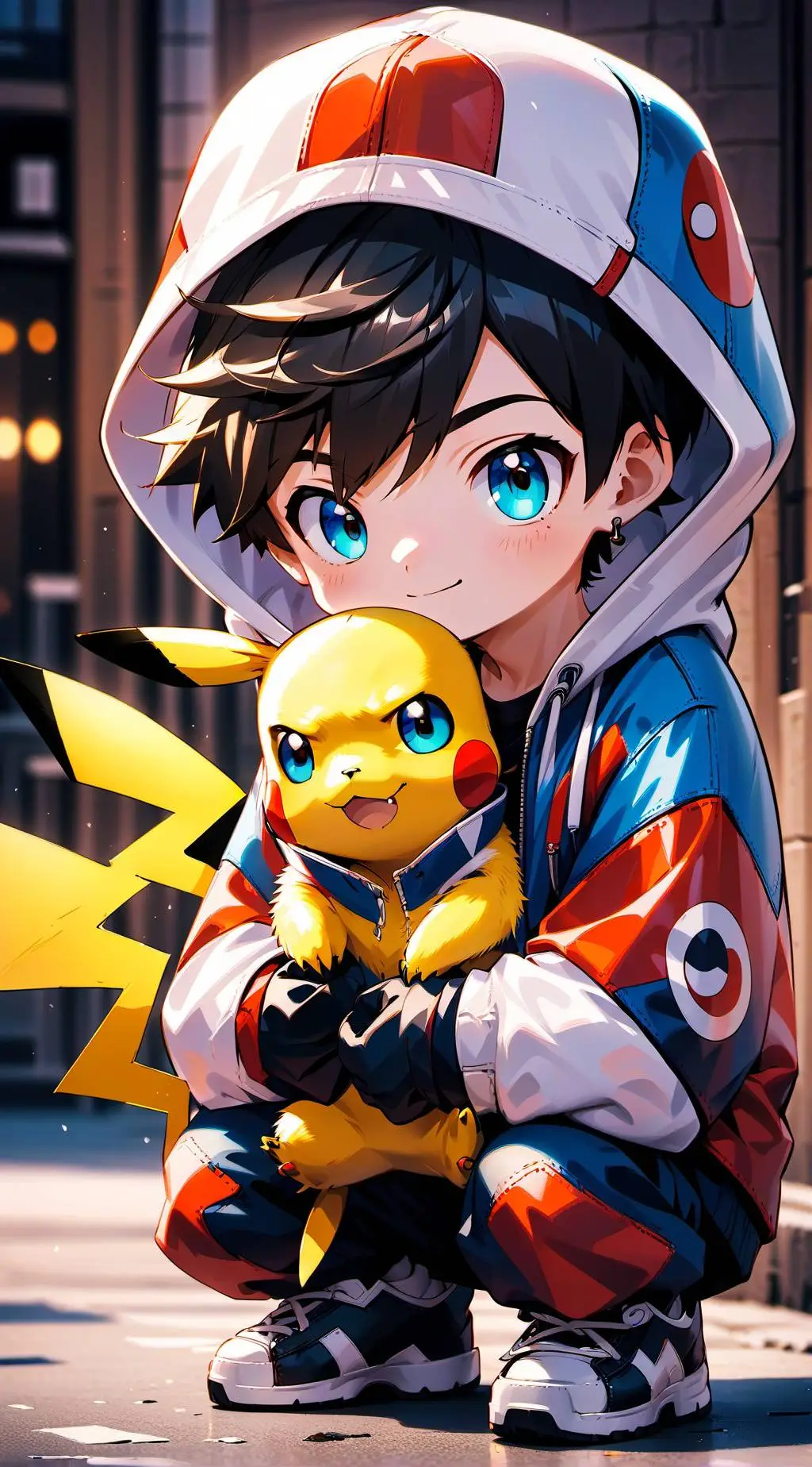 ai character: Aiden And Pokémon background