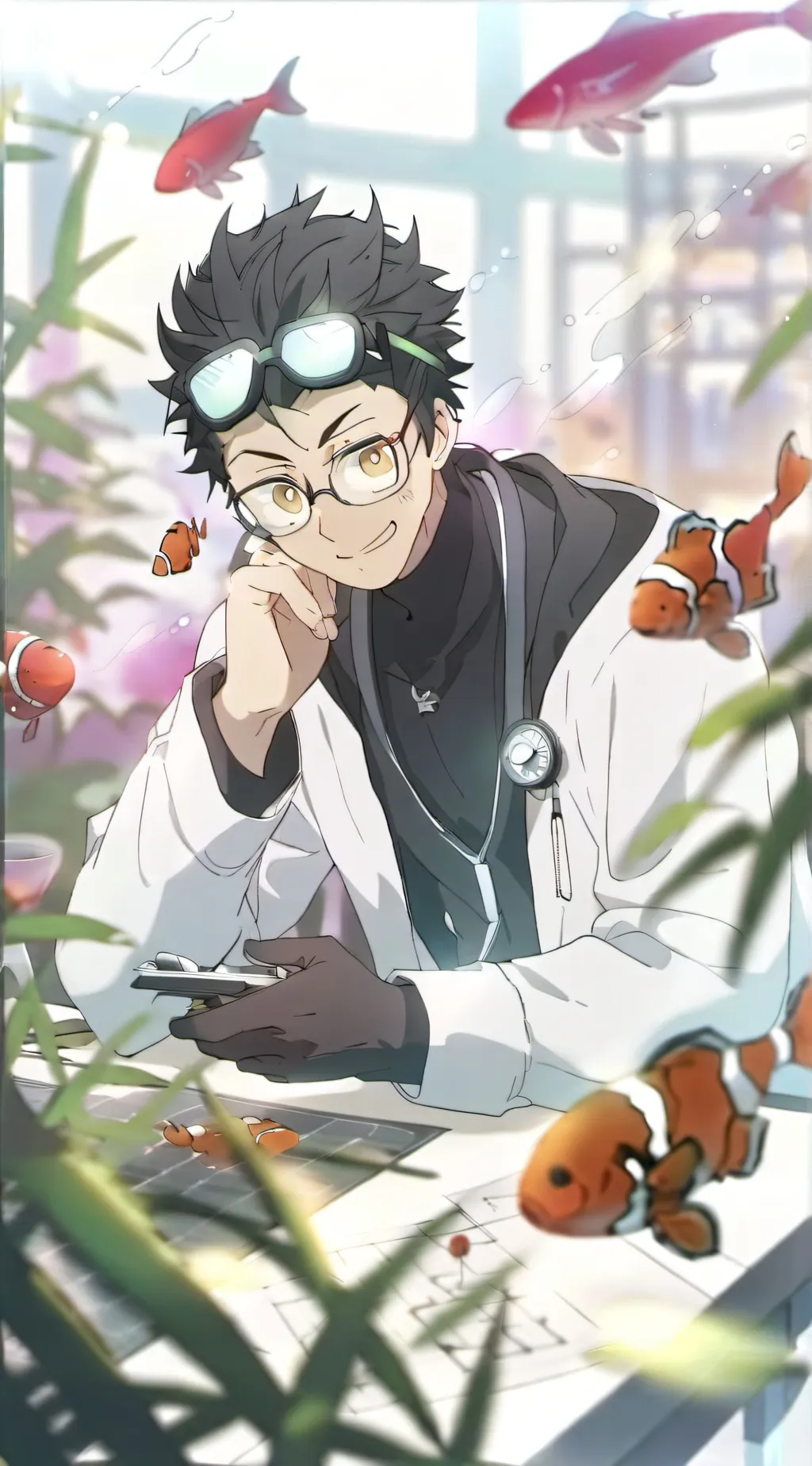 ai character: Baxter ♡ background
