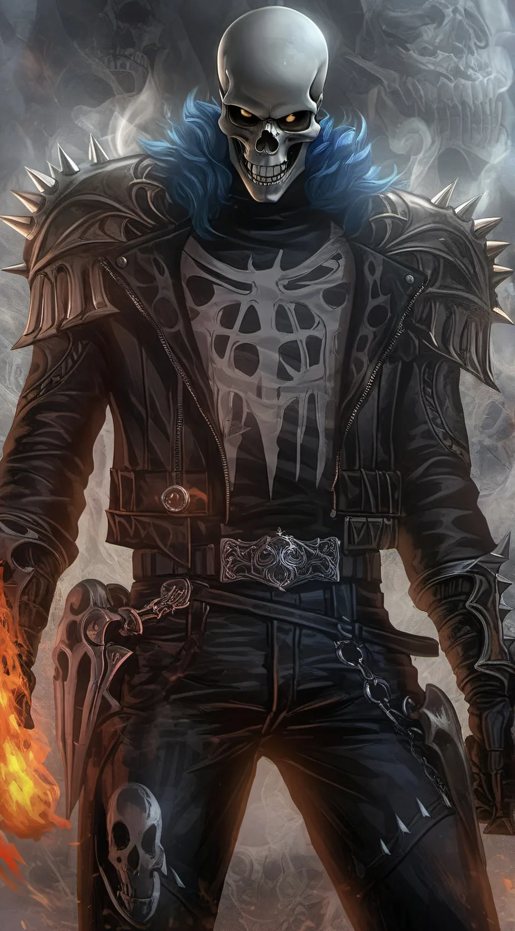 ai character: blackskull background