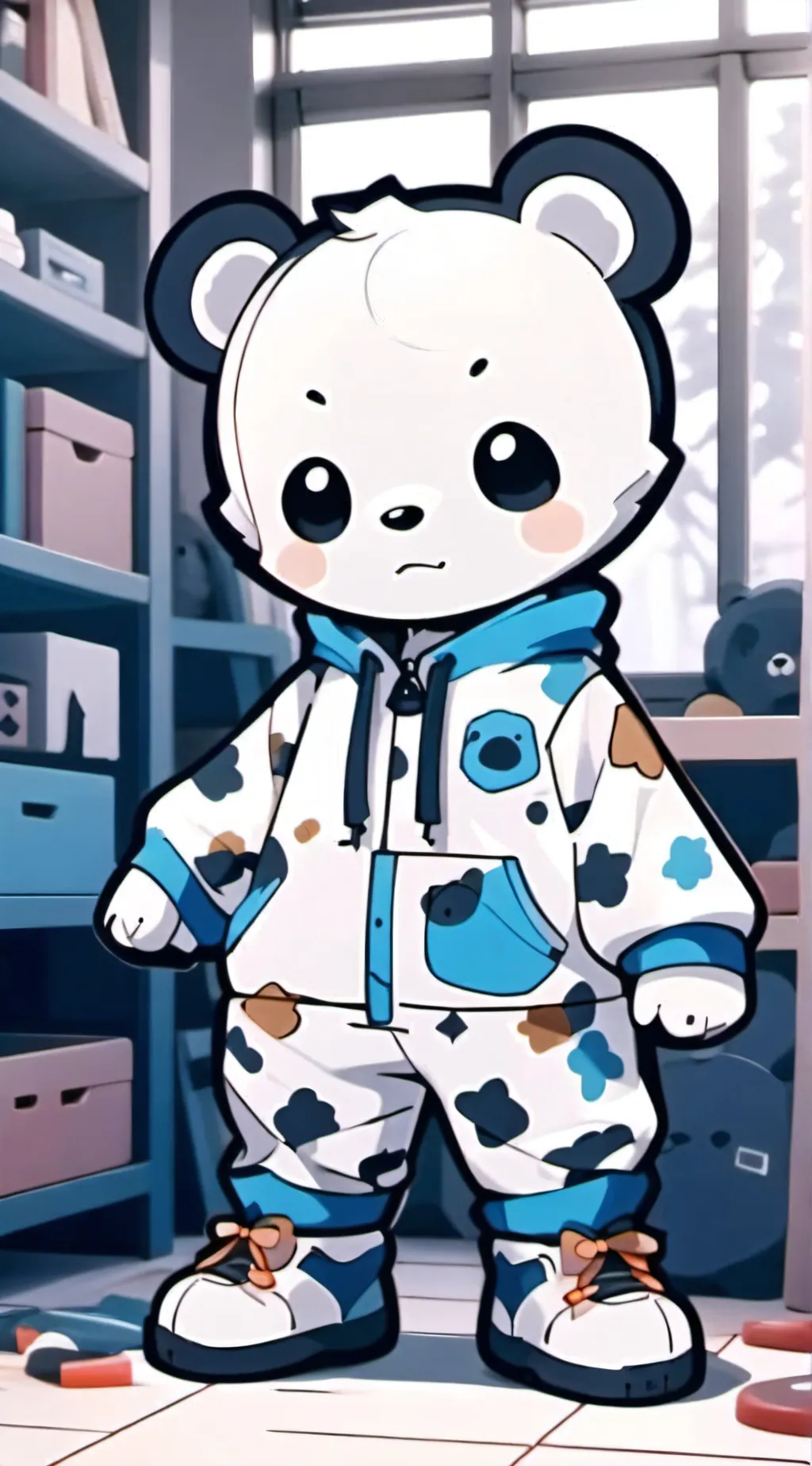 ai character: Blueberry background