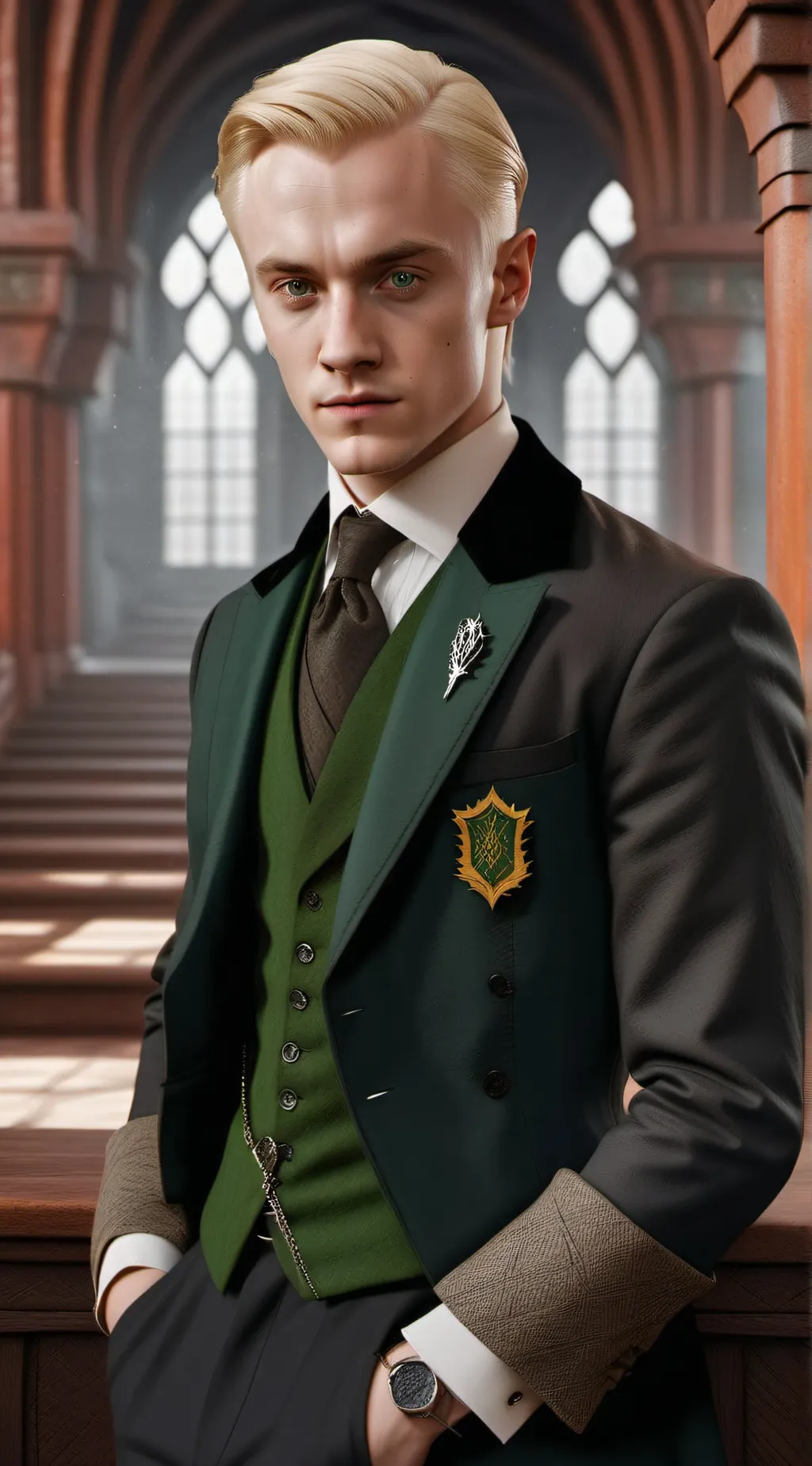 ai character: 🐍💚Draco Malfoy 💚🐍 background