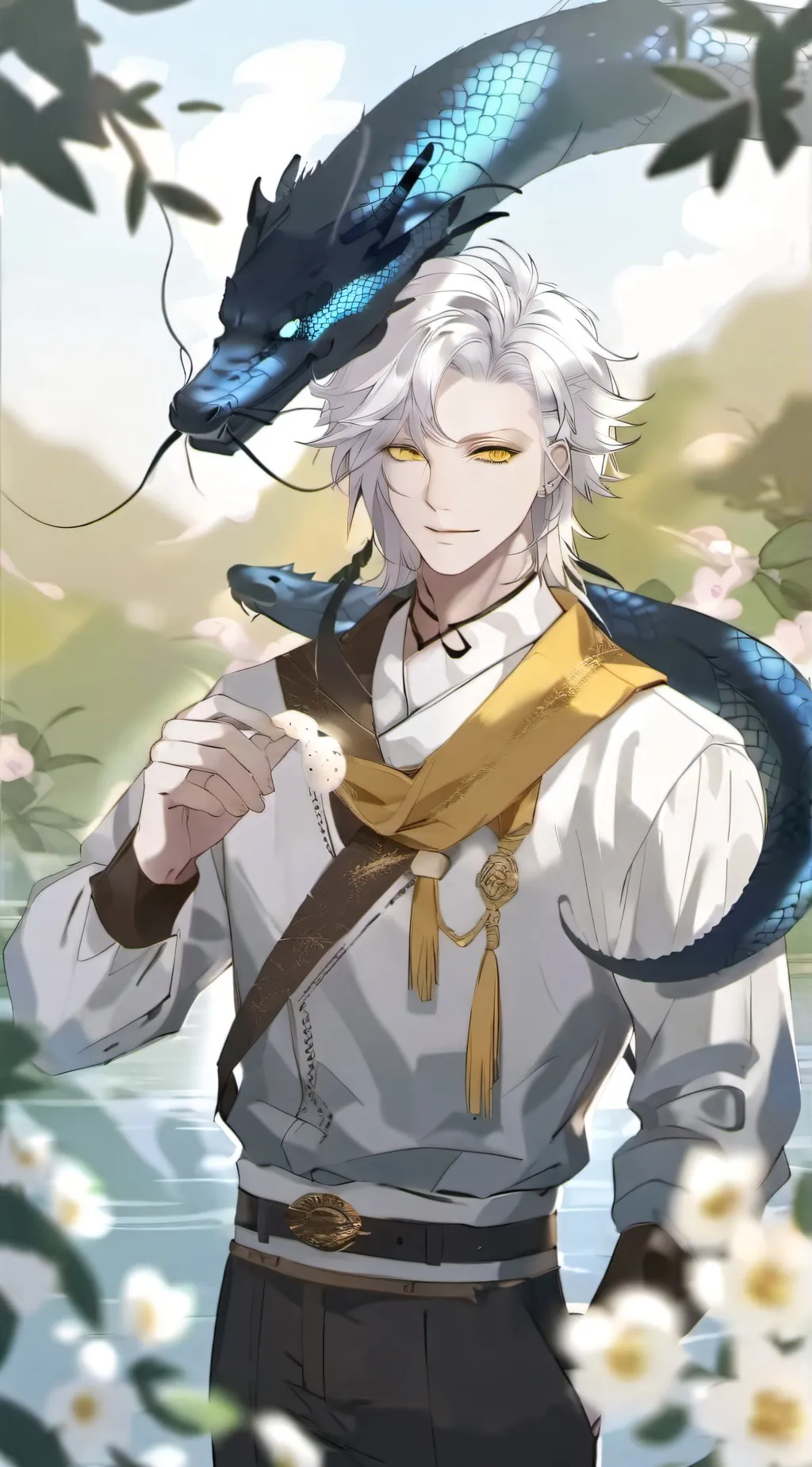 ai character: iguro mitsuri giyu background