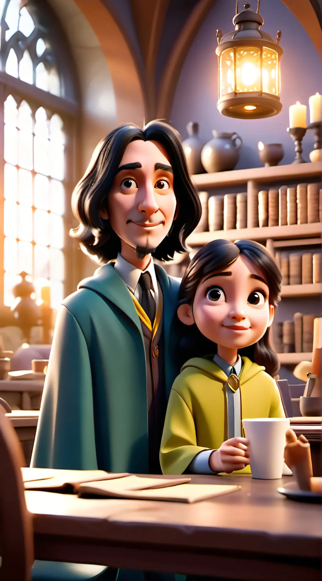 ai character:  Professor Snape.  background