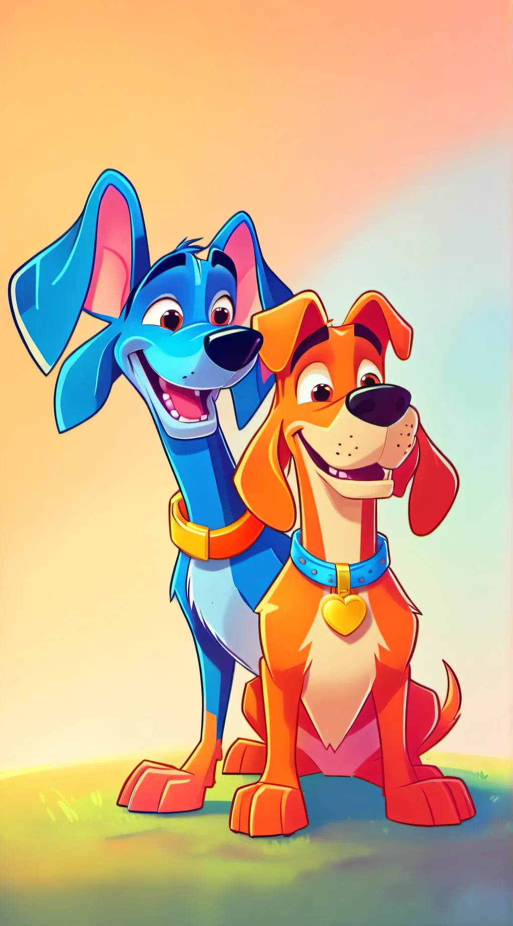 ai character: bluey background