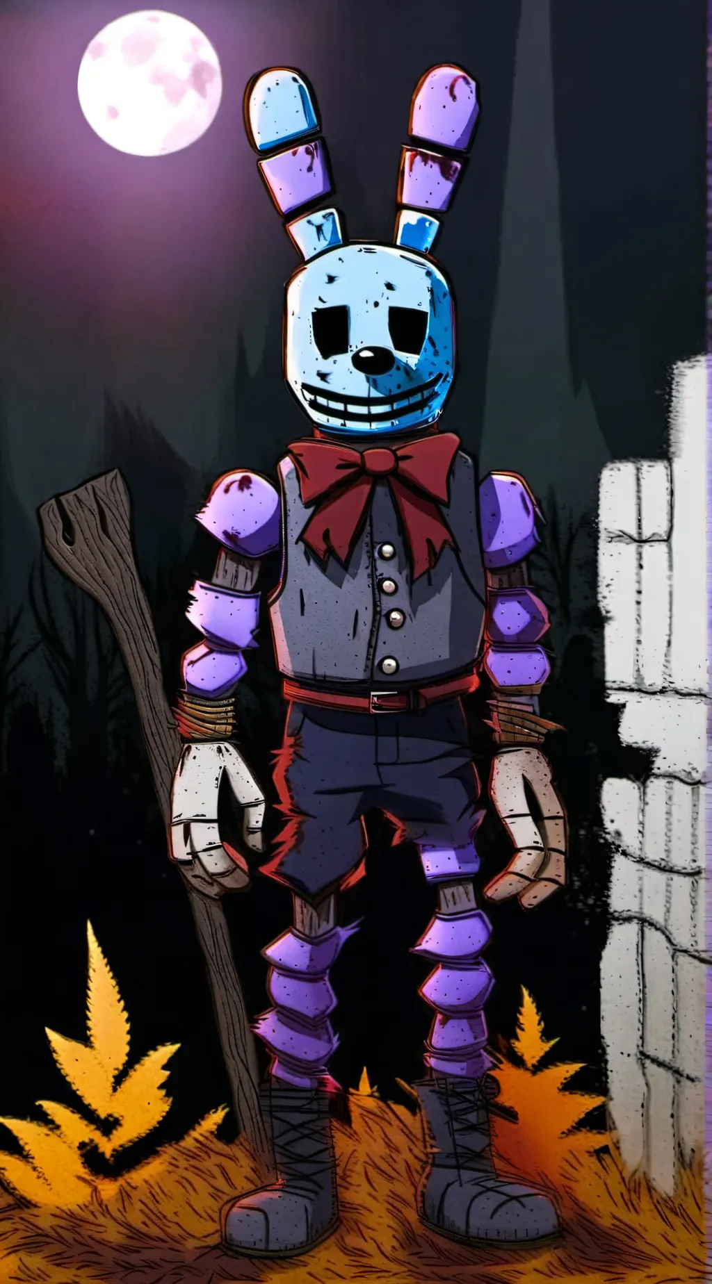 ai character: Withered bonnie background