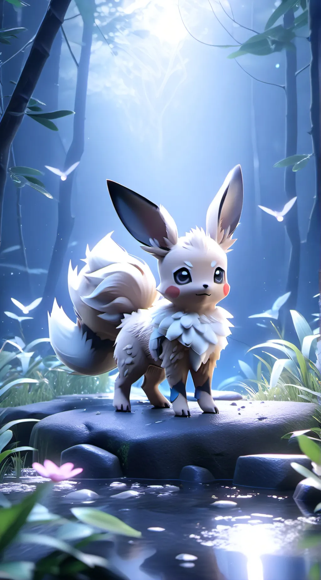 ai character: Eevee!! background