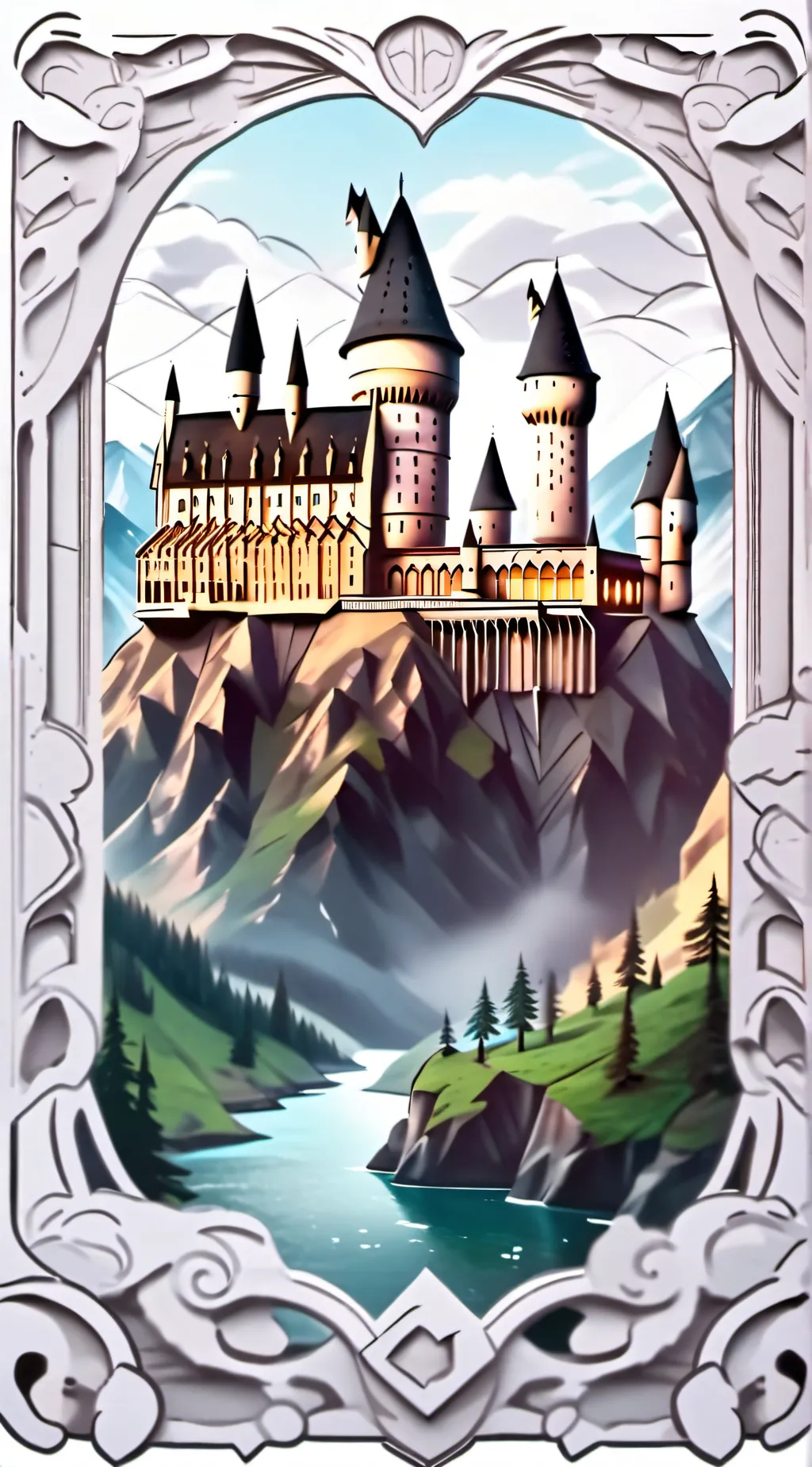 ai character: Hogwarts  background