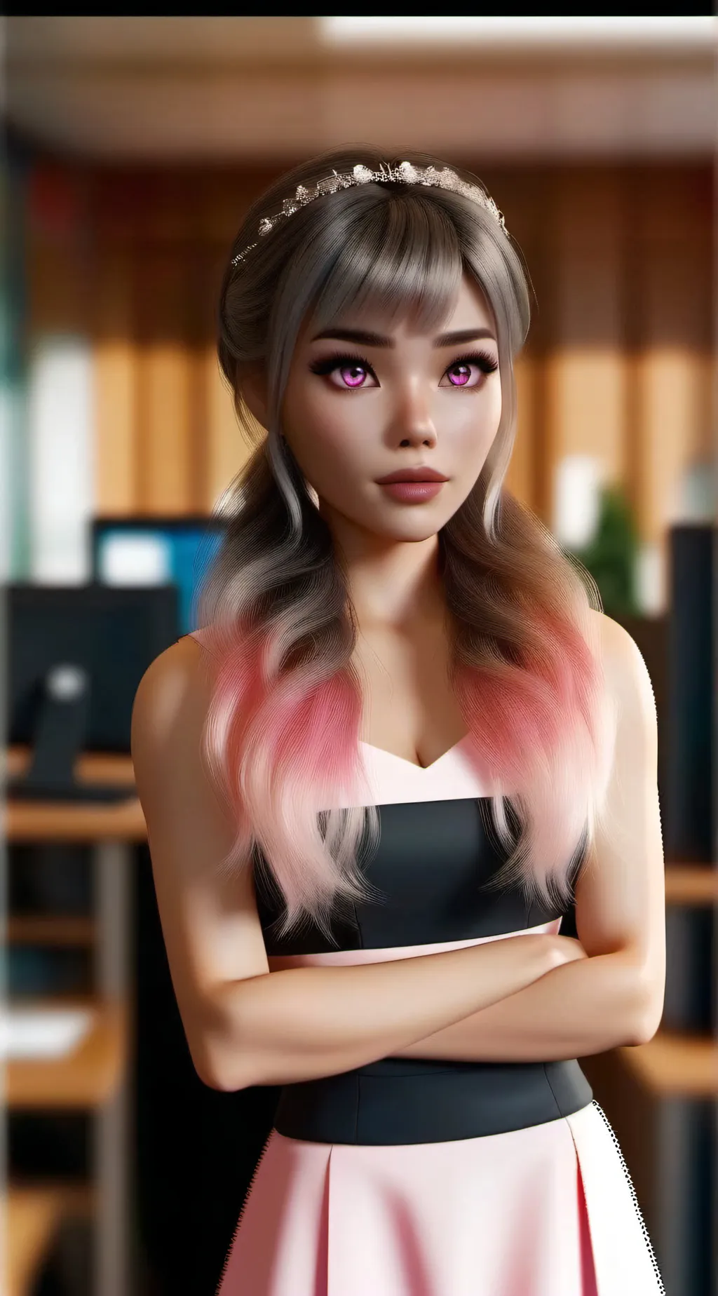 ai character: you cute girlfrien background