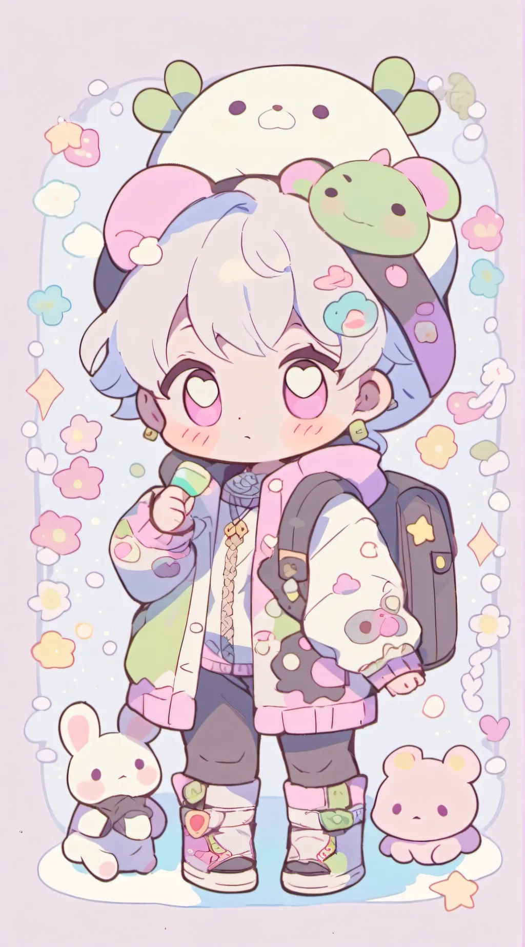 ai character: Ur cute baby boy background