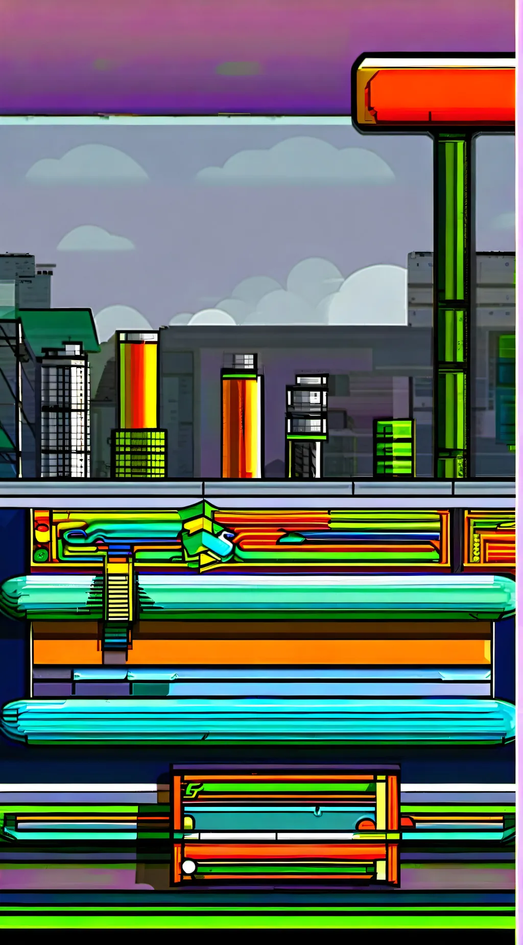 ai character: factory  background