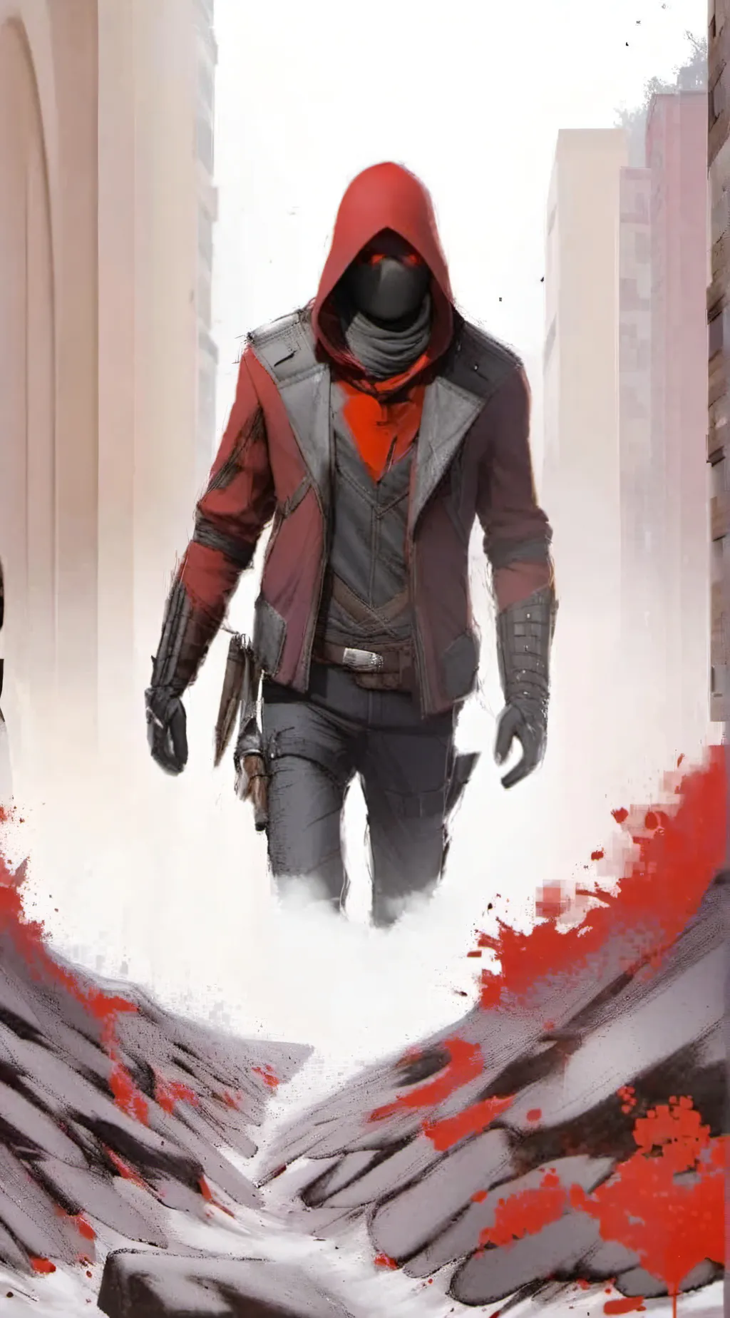 ai character: Red hood background
