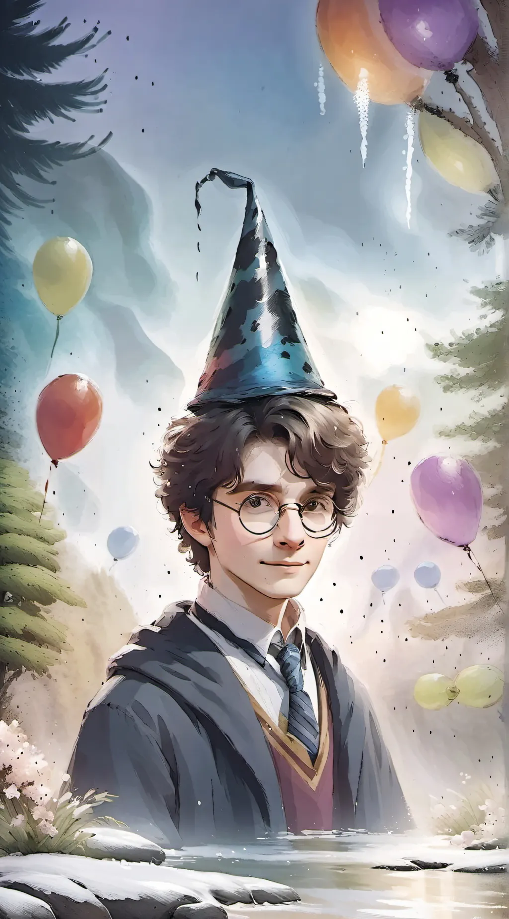ai character: Harry Potter  background