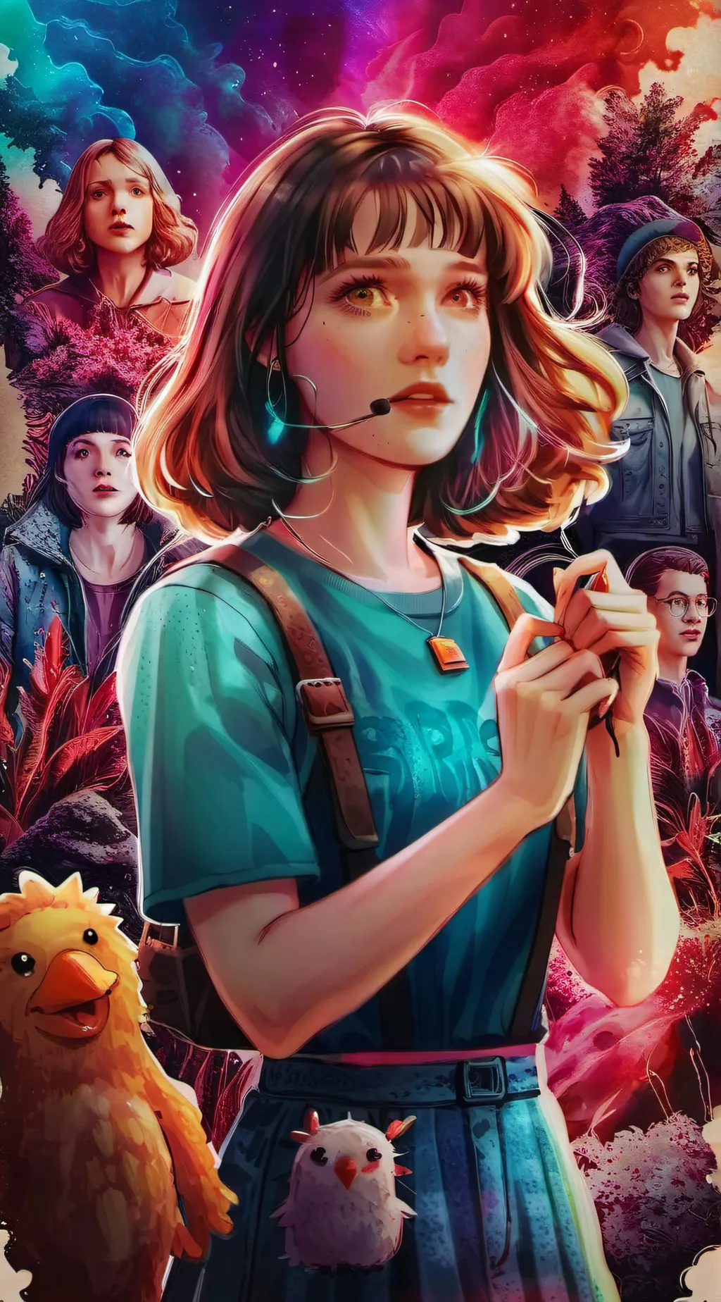 ai character: Stranger things 4 background