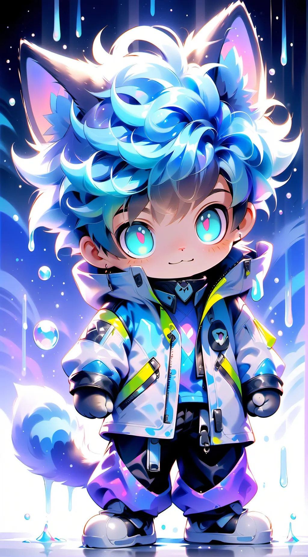 ai character: Cat boy background