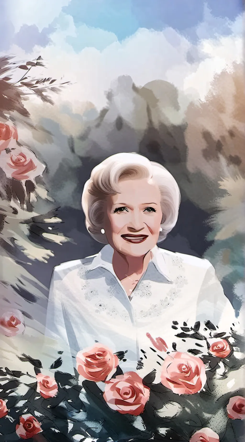 ai character: Betty White background