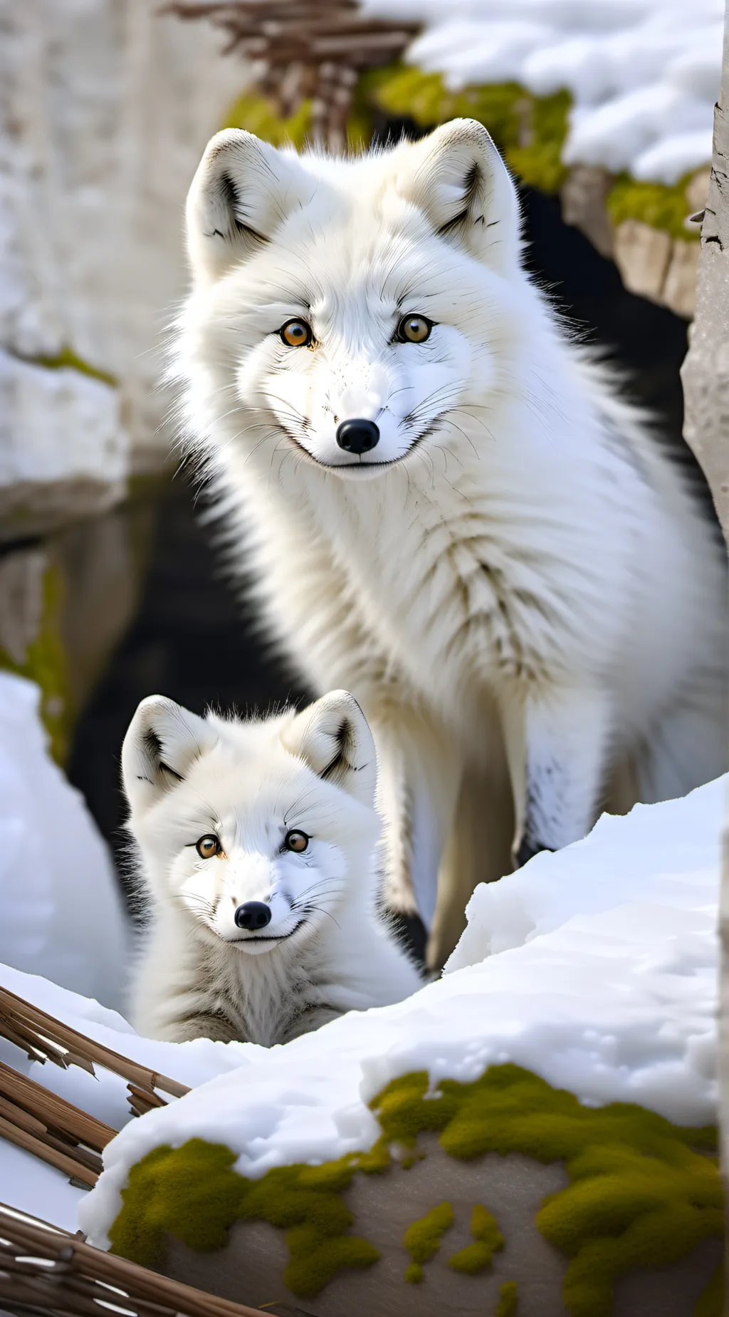 ai character: Cub and mother background