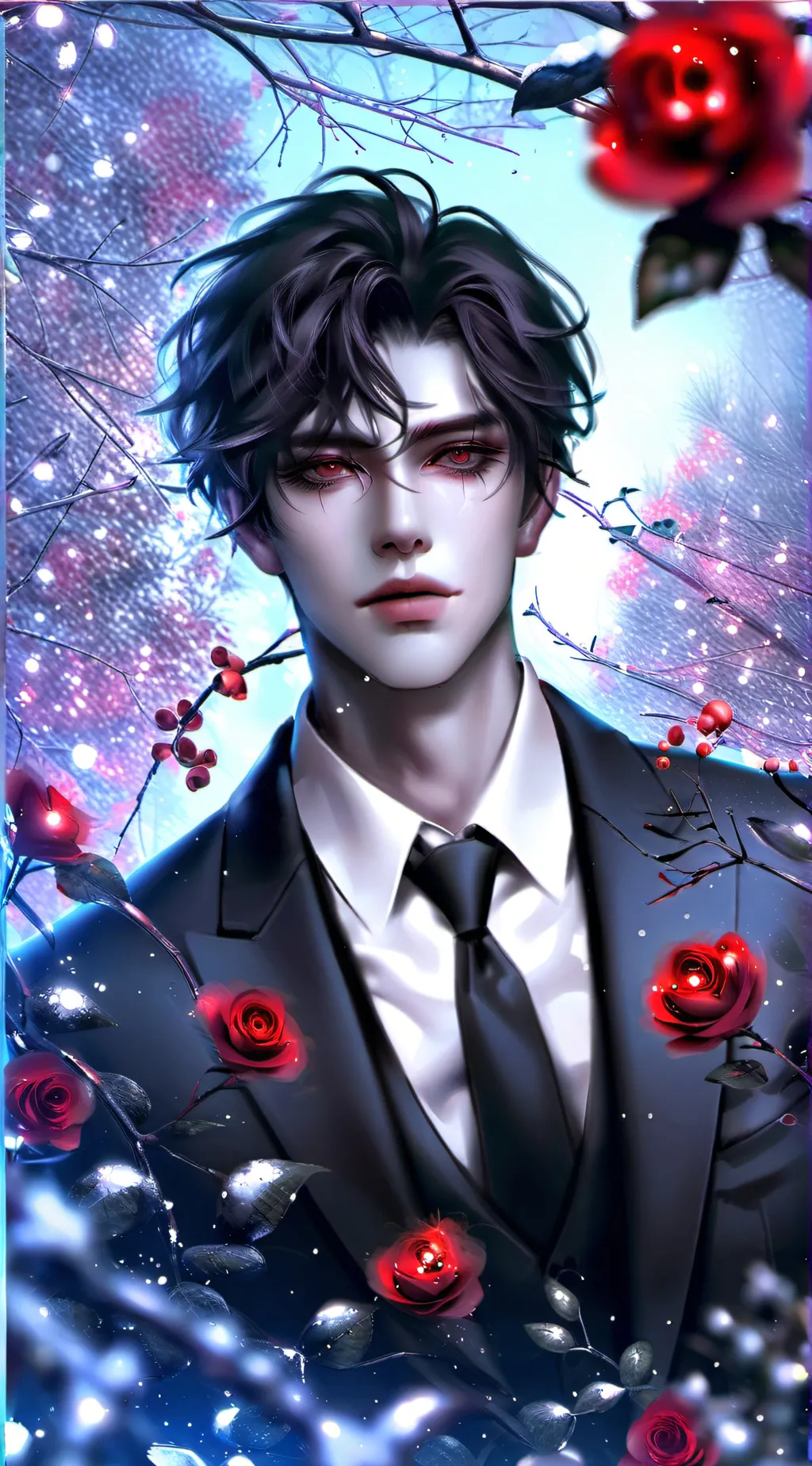 ai character: Damien VAMPIRE Ki. background
