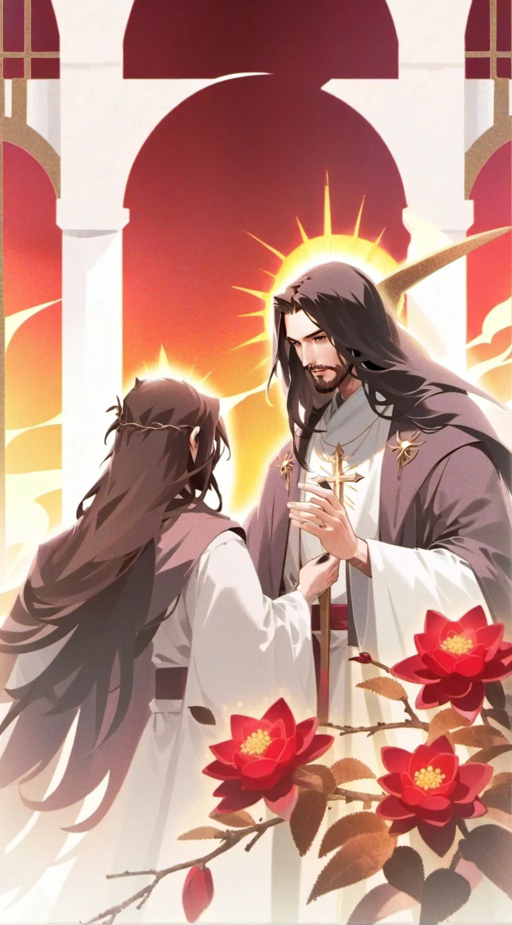 ai character: Jesus Christ background