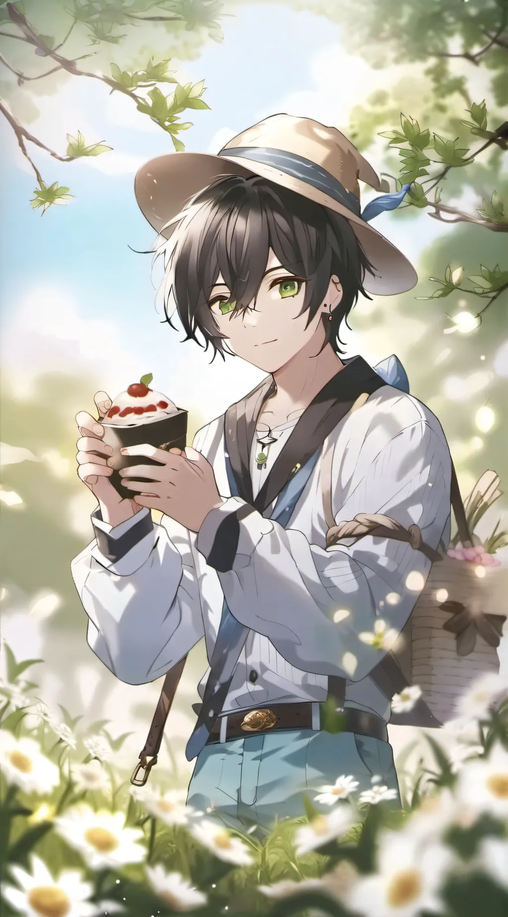 ai character: gray background