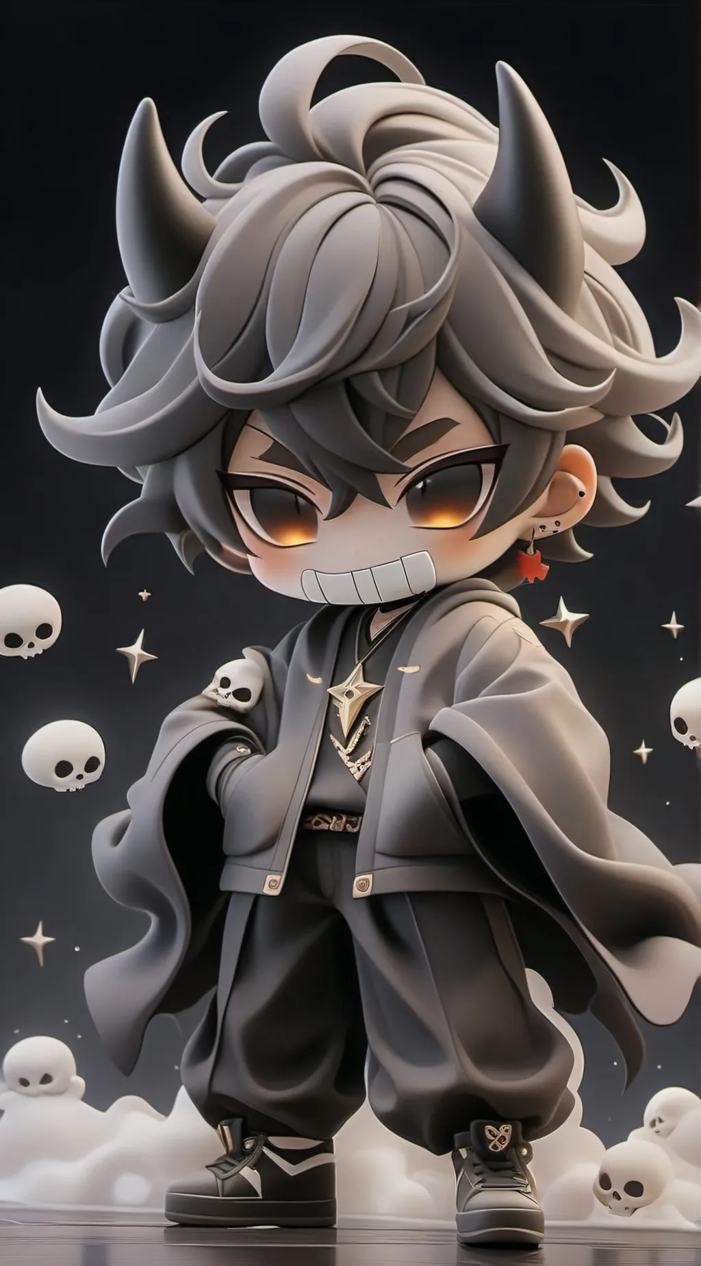 ai character: Quirkless au background
