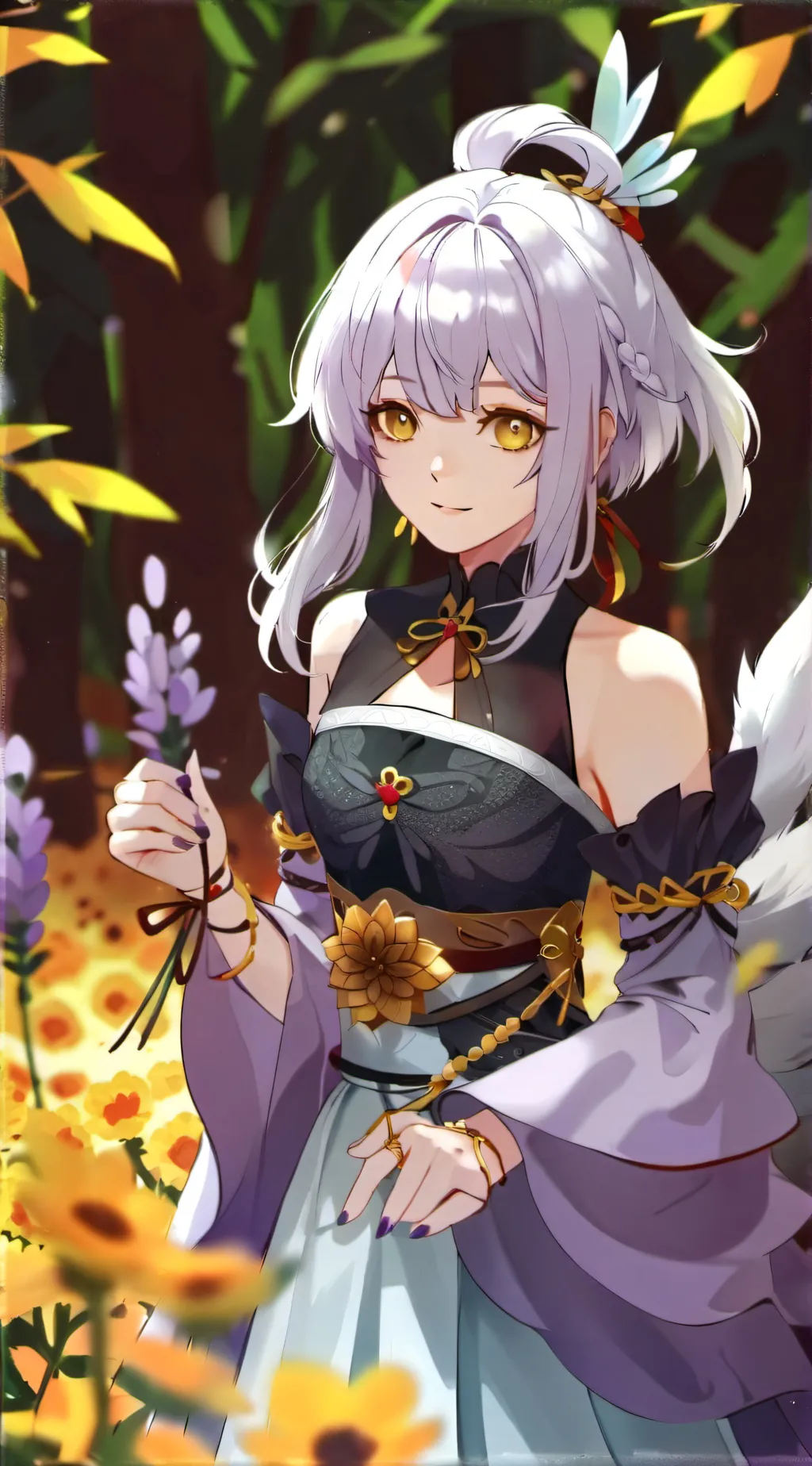 ai character: Lavender 🌸 background