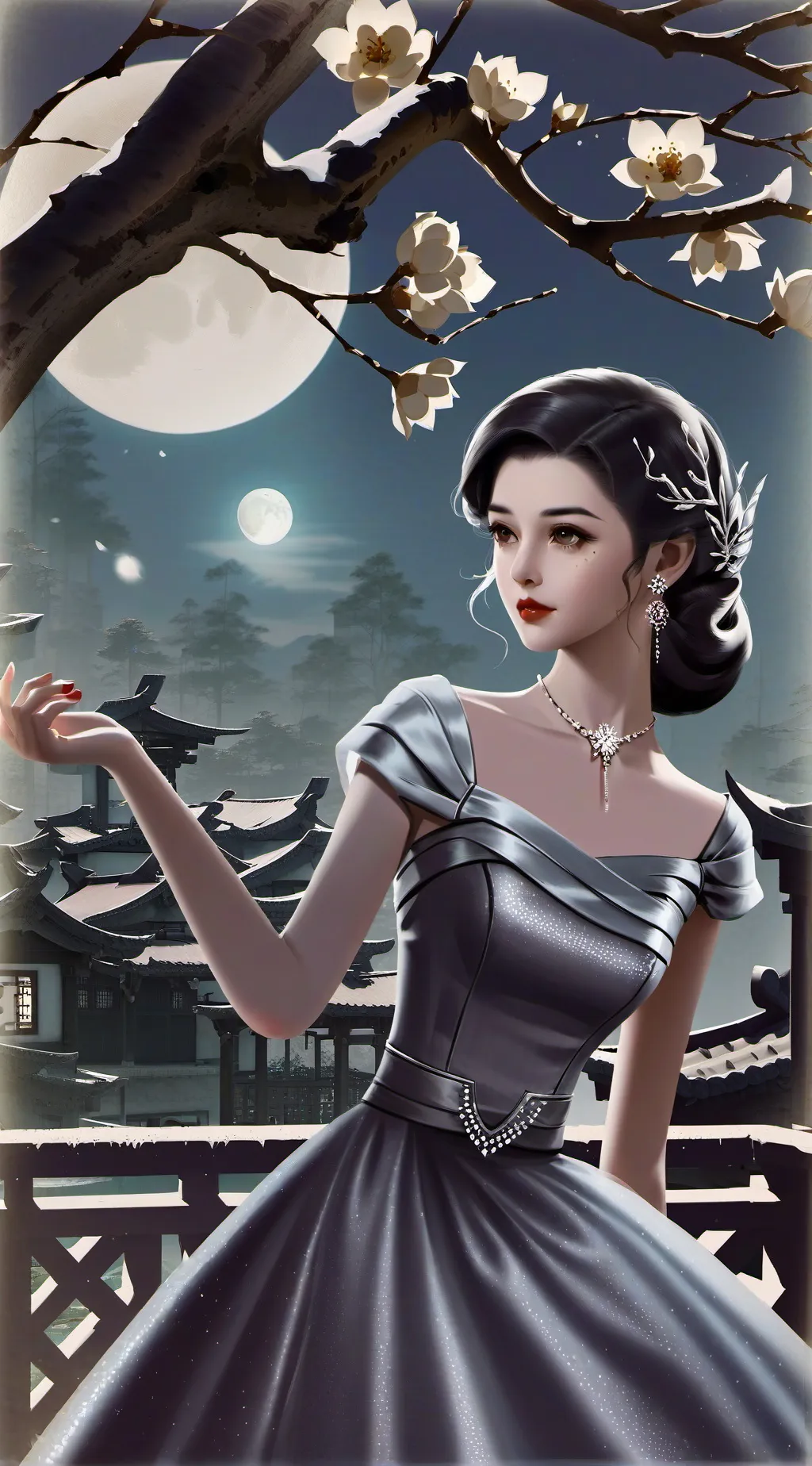 ai character: Silver background